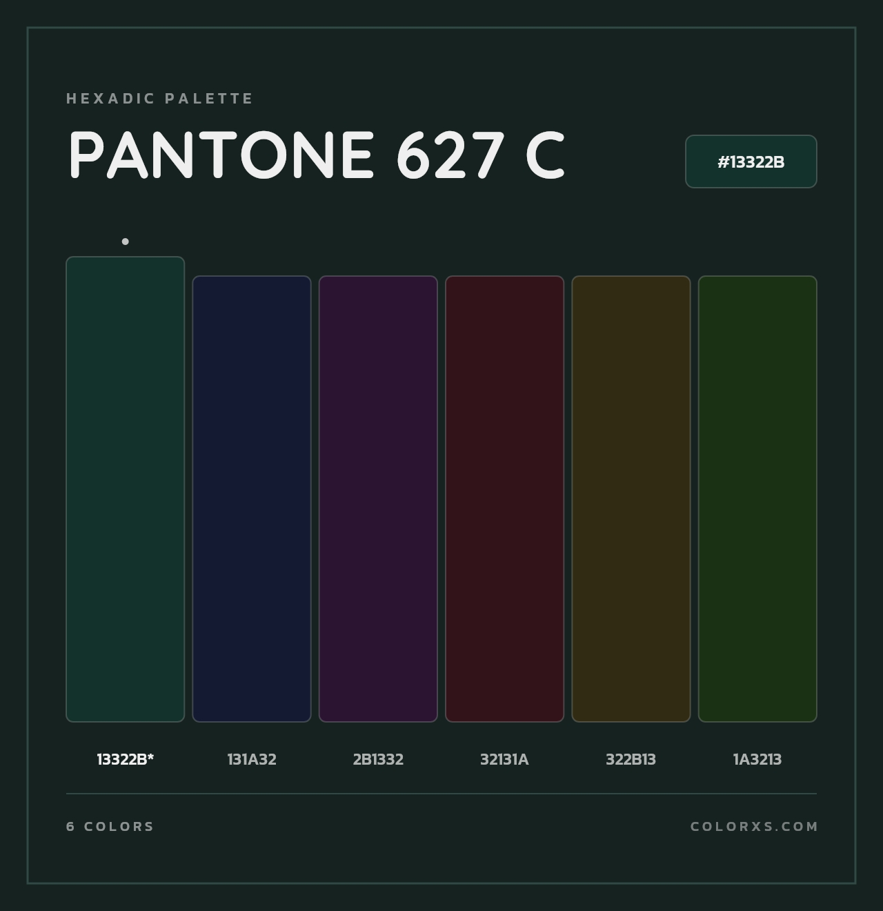 PANTONE 627 C - Hexadic Color Palette