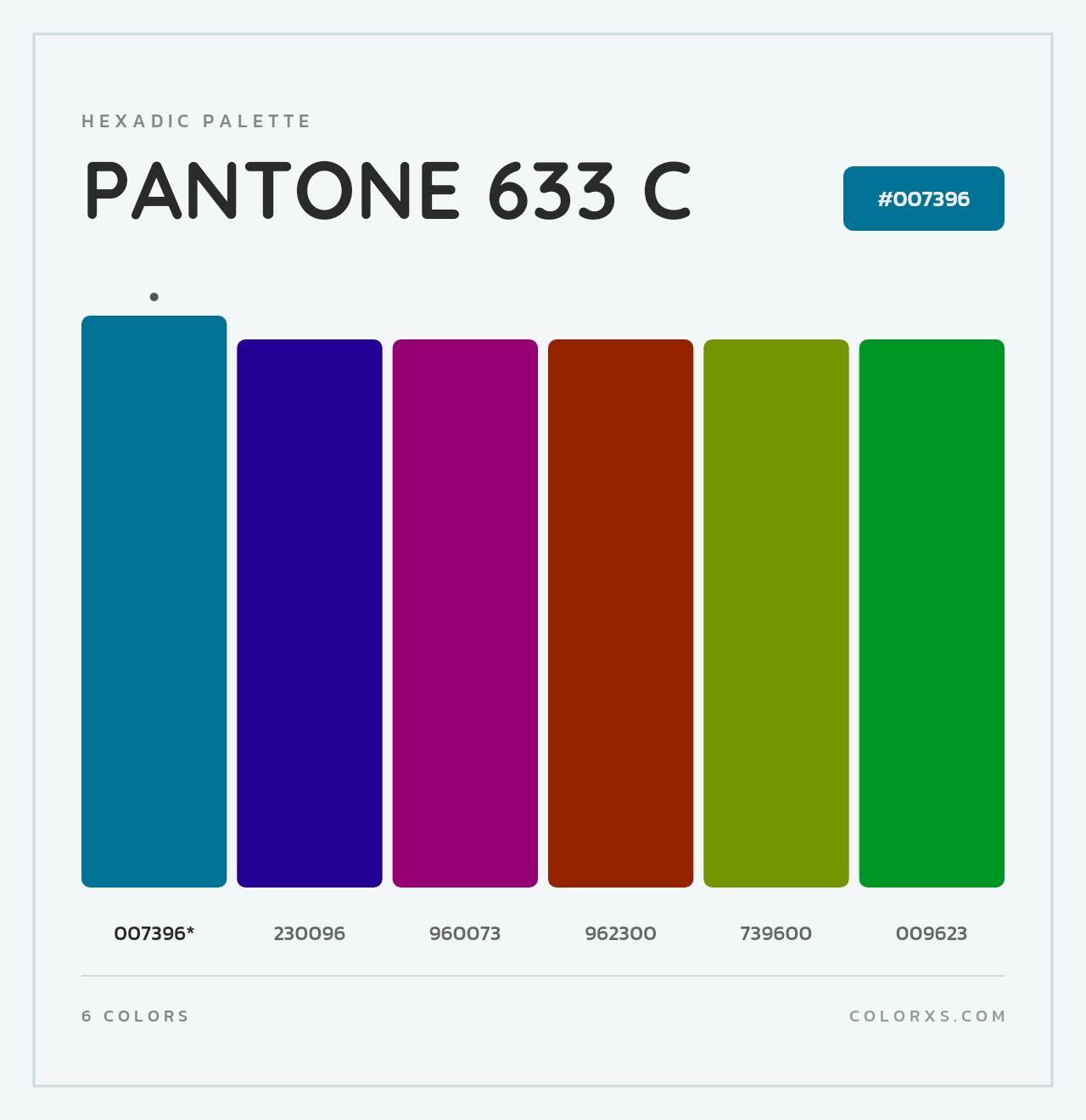 PANTONE 633 C - Hexadic Color Palette