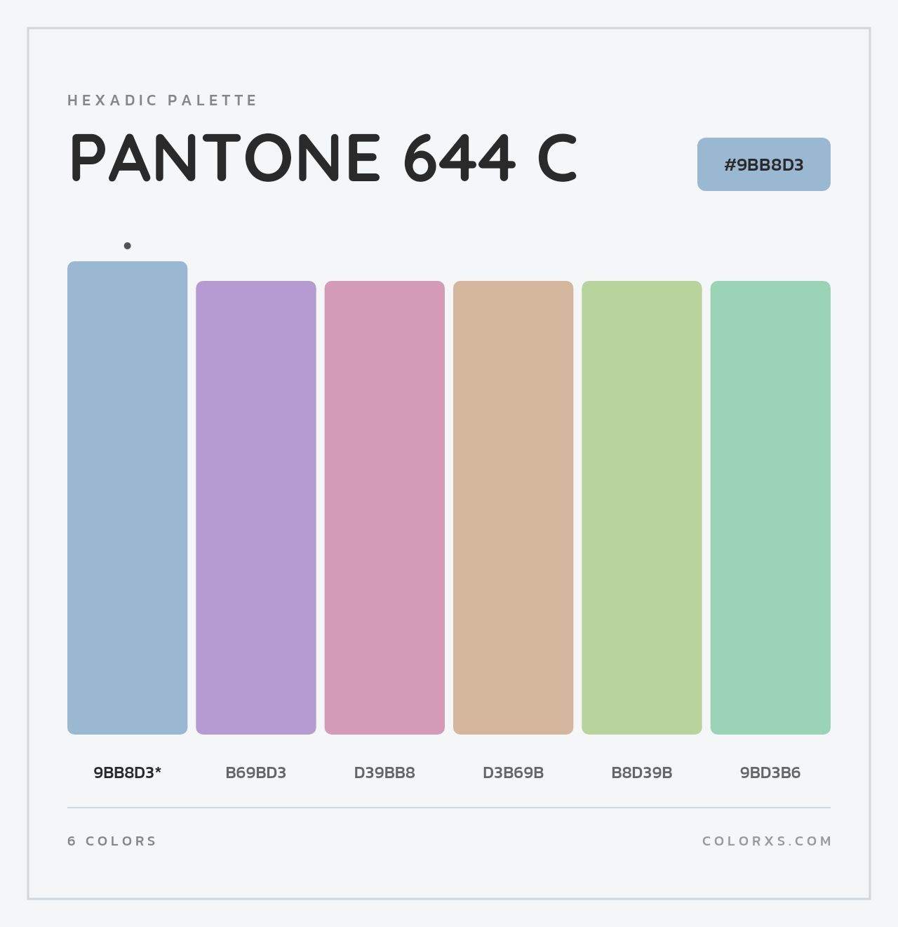 PANTONE 644 C - Hexadic Color Palette