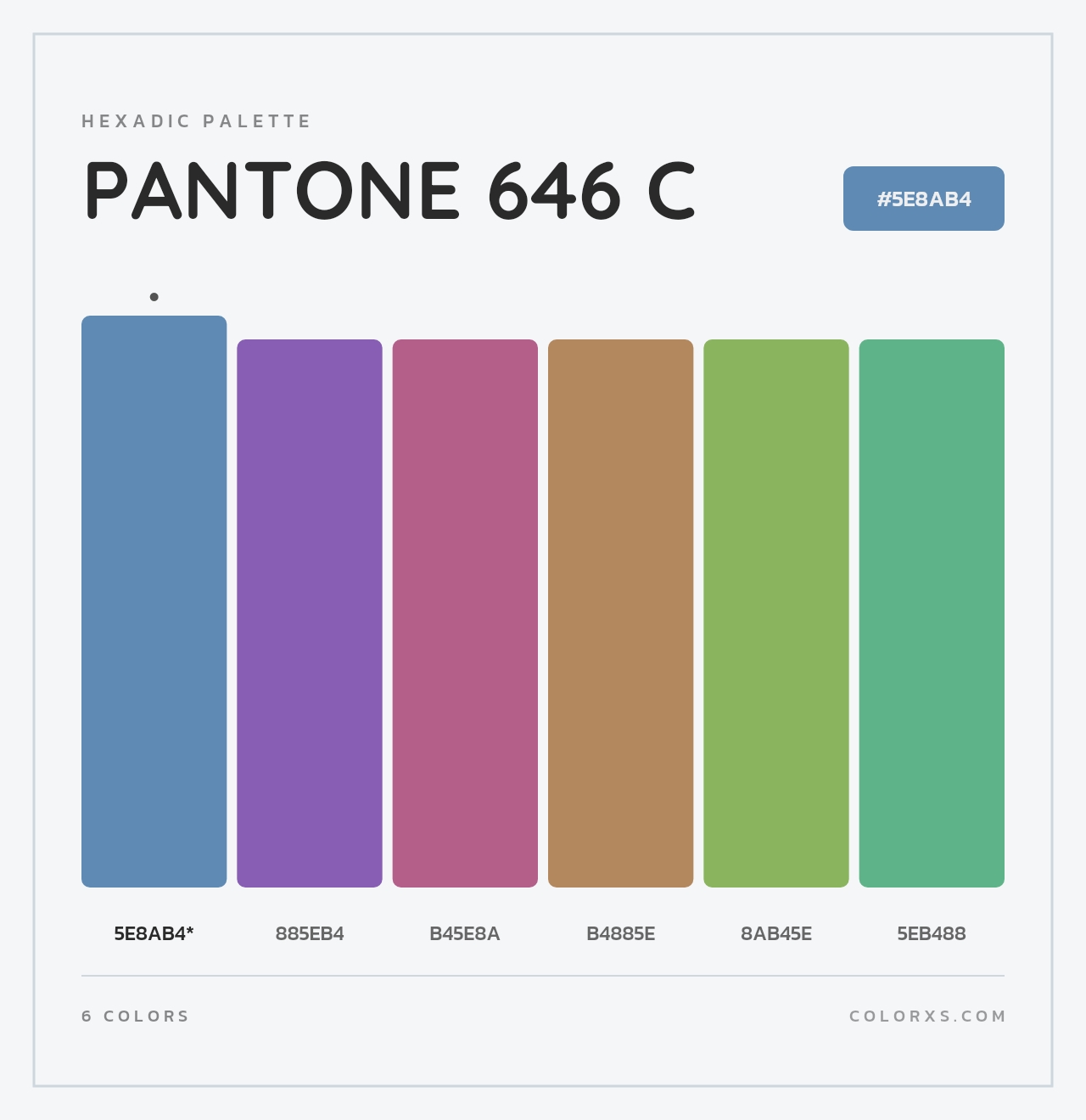 PANTONE 646 C - Hexadic Color Palette