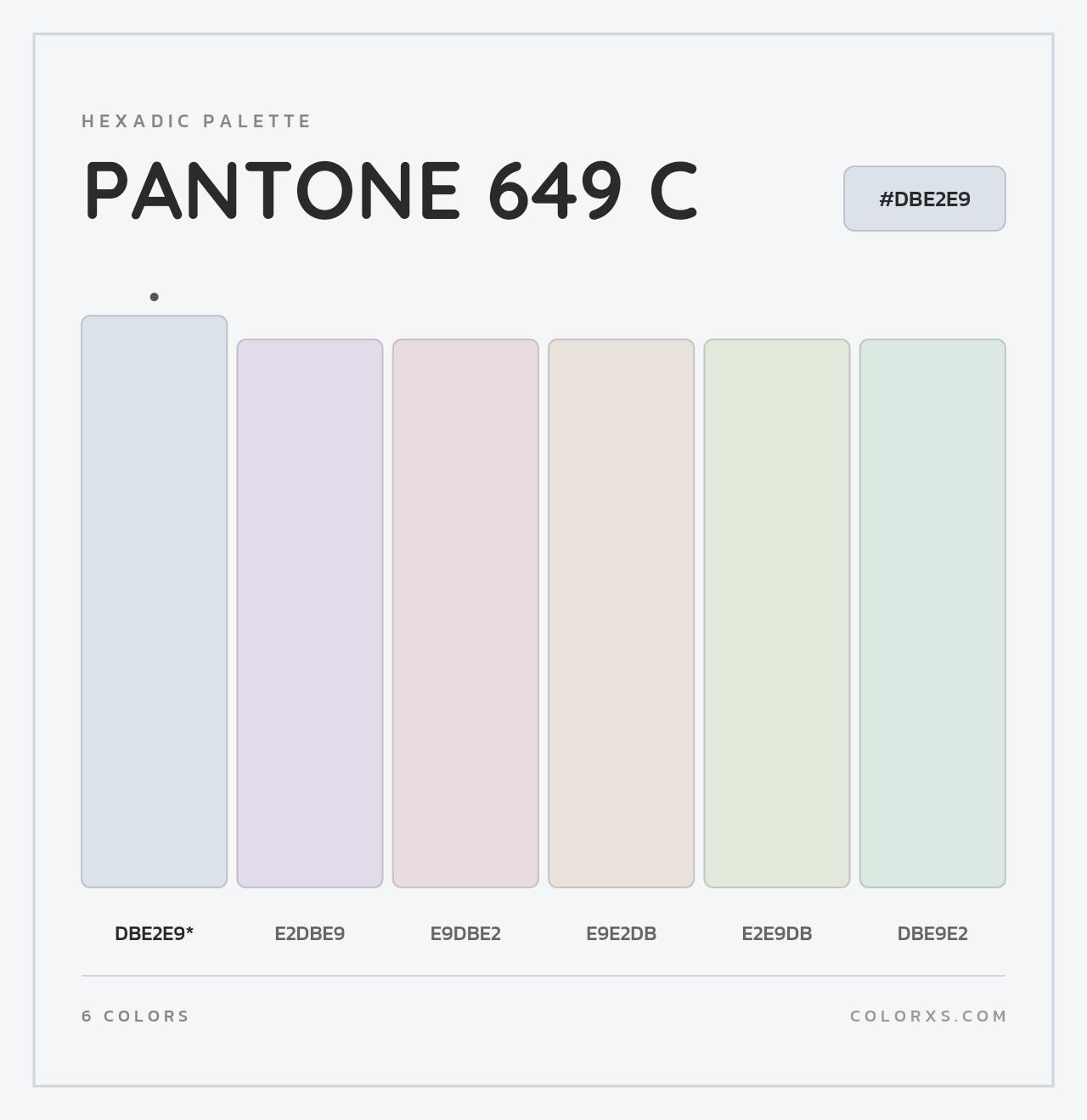 PANTONE 649 C - Hexadic Color Palette