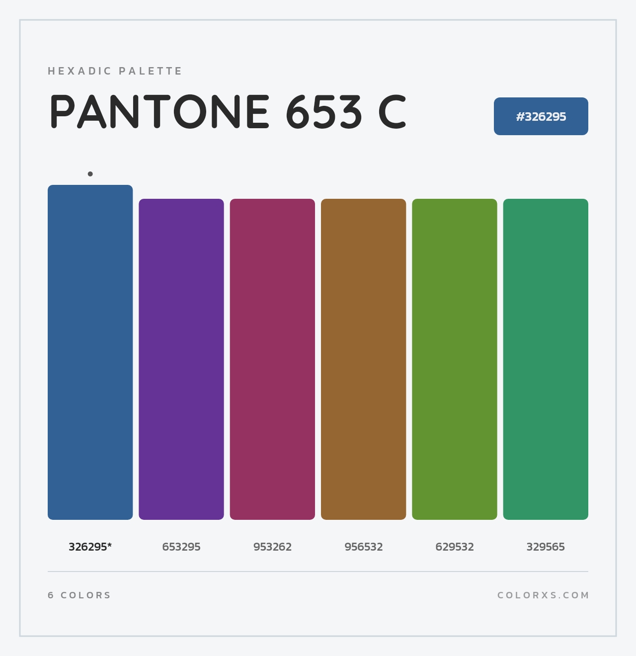PANTONE 653 C - Hexadic Color Palette