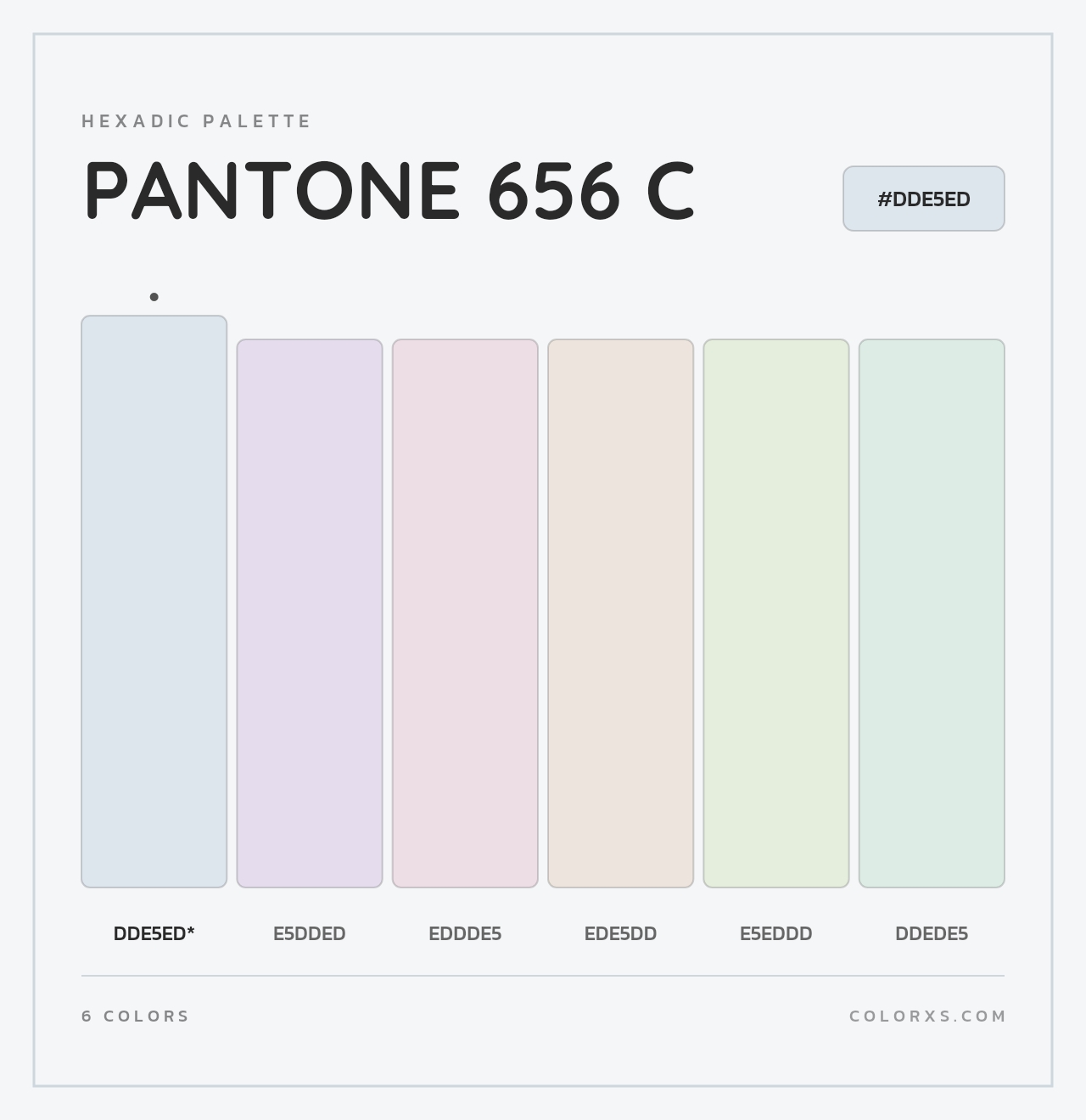 PANTONE 656 C - Hexadic Color Palette