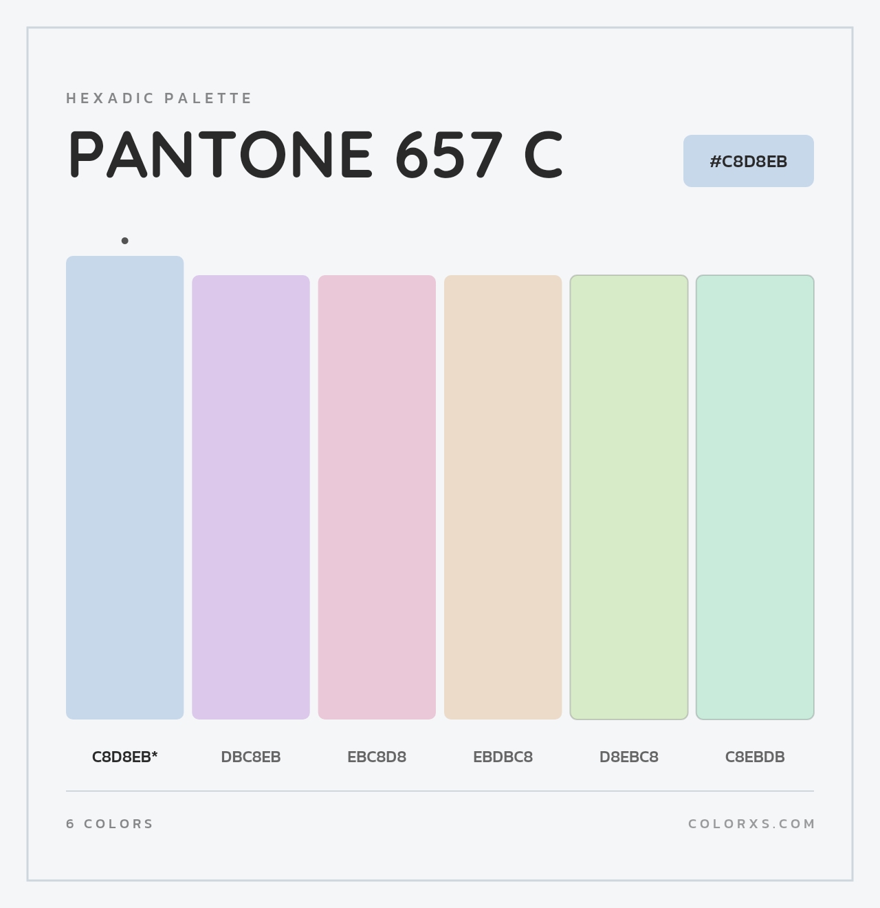 PANTONE 657 C - Hexadic Color Palette
