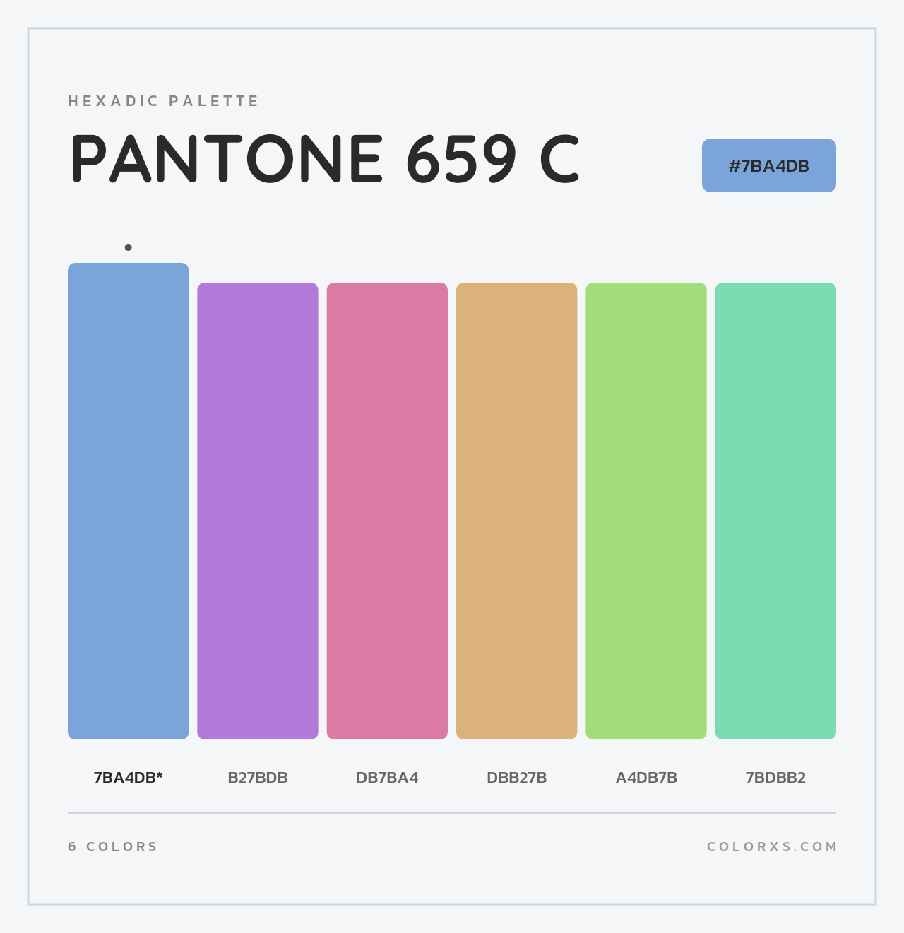 PANTONE 659 C - Hexadic Color Palette