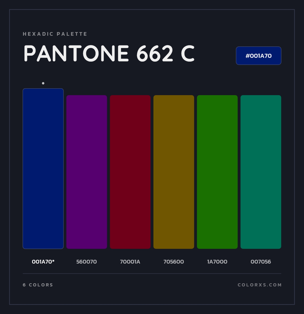 PANTONE 662 C - Hexadic Color Palette