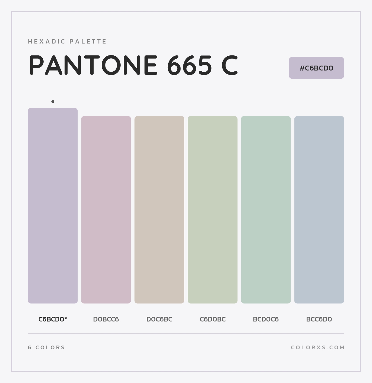 PANTONE 665 C - Hexadic Color Palette