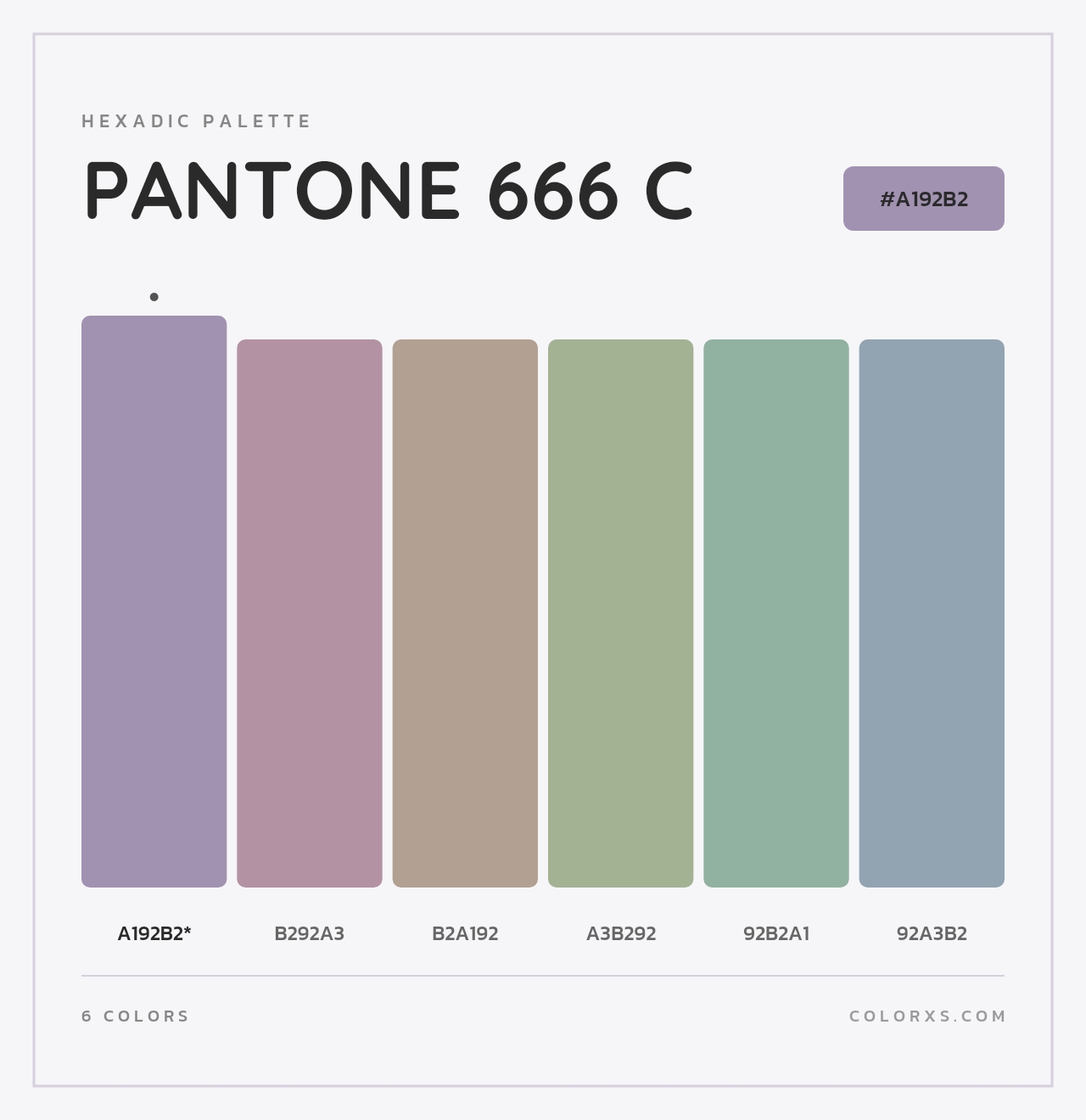 PANTONE 666 C - Hexadic Color Palette