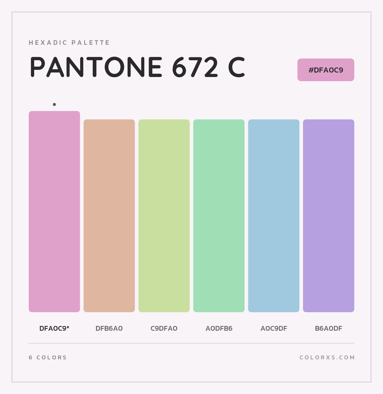 PANTONE 672 C - Hexadic Color Palette