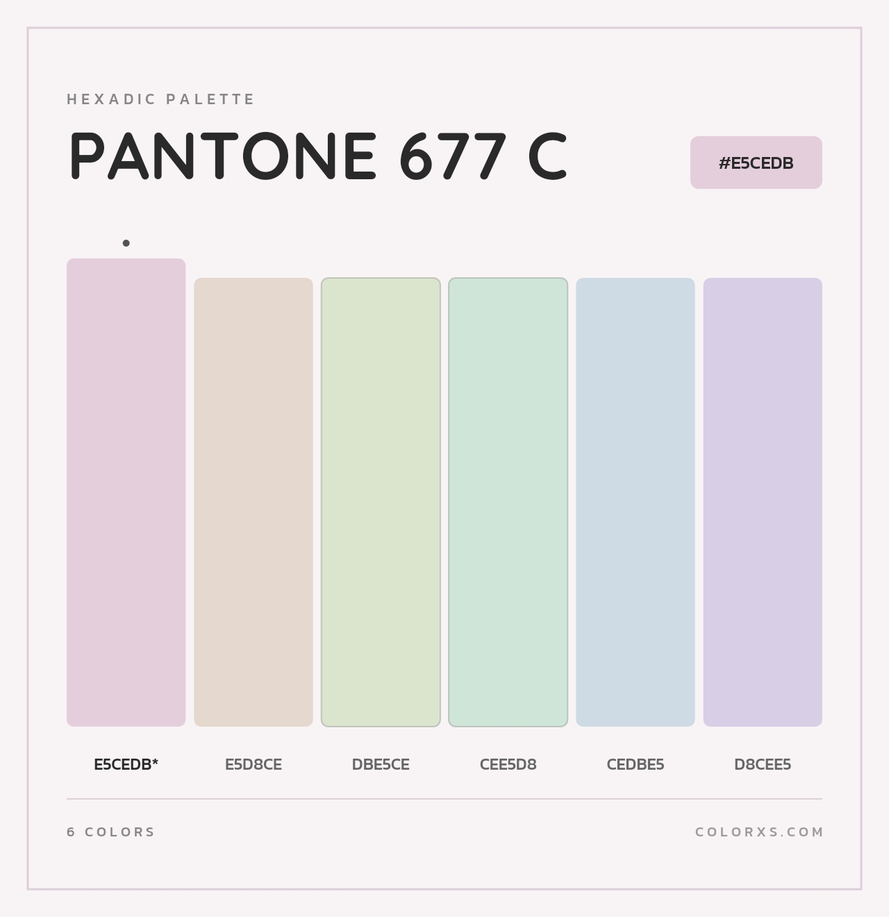 PANTONE 677 C - Hexadic Color Palette