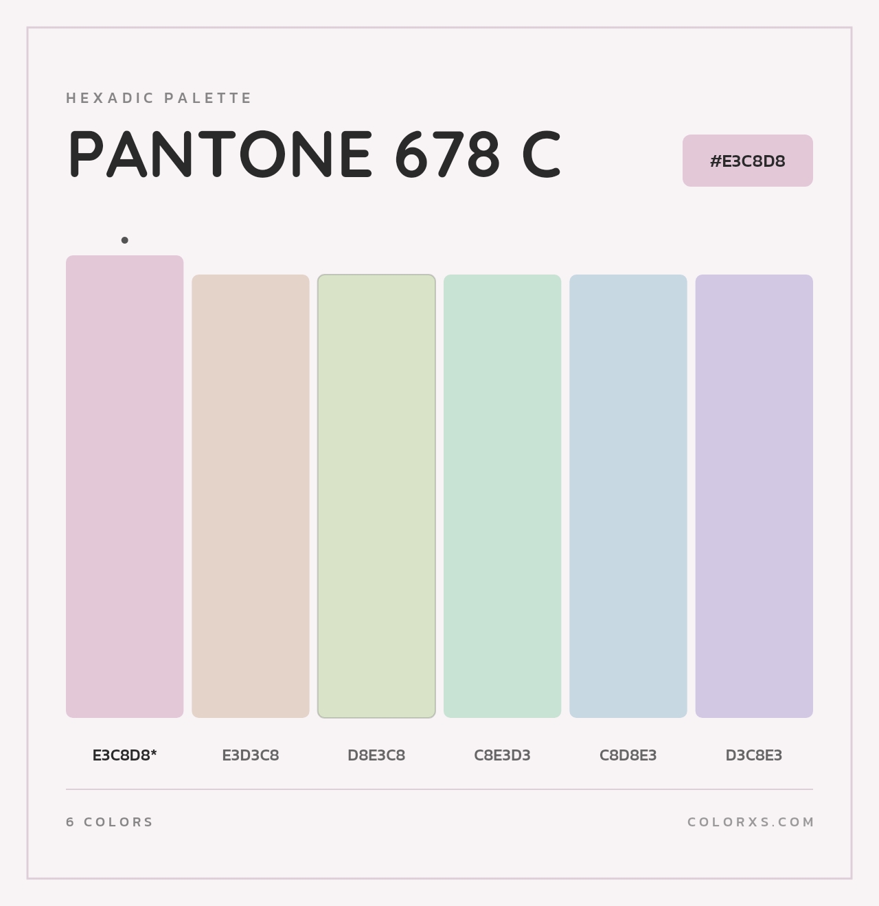 PANTONE 678 C - Hexadic Color Palette