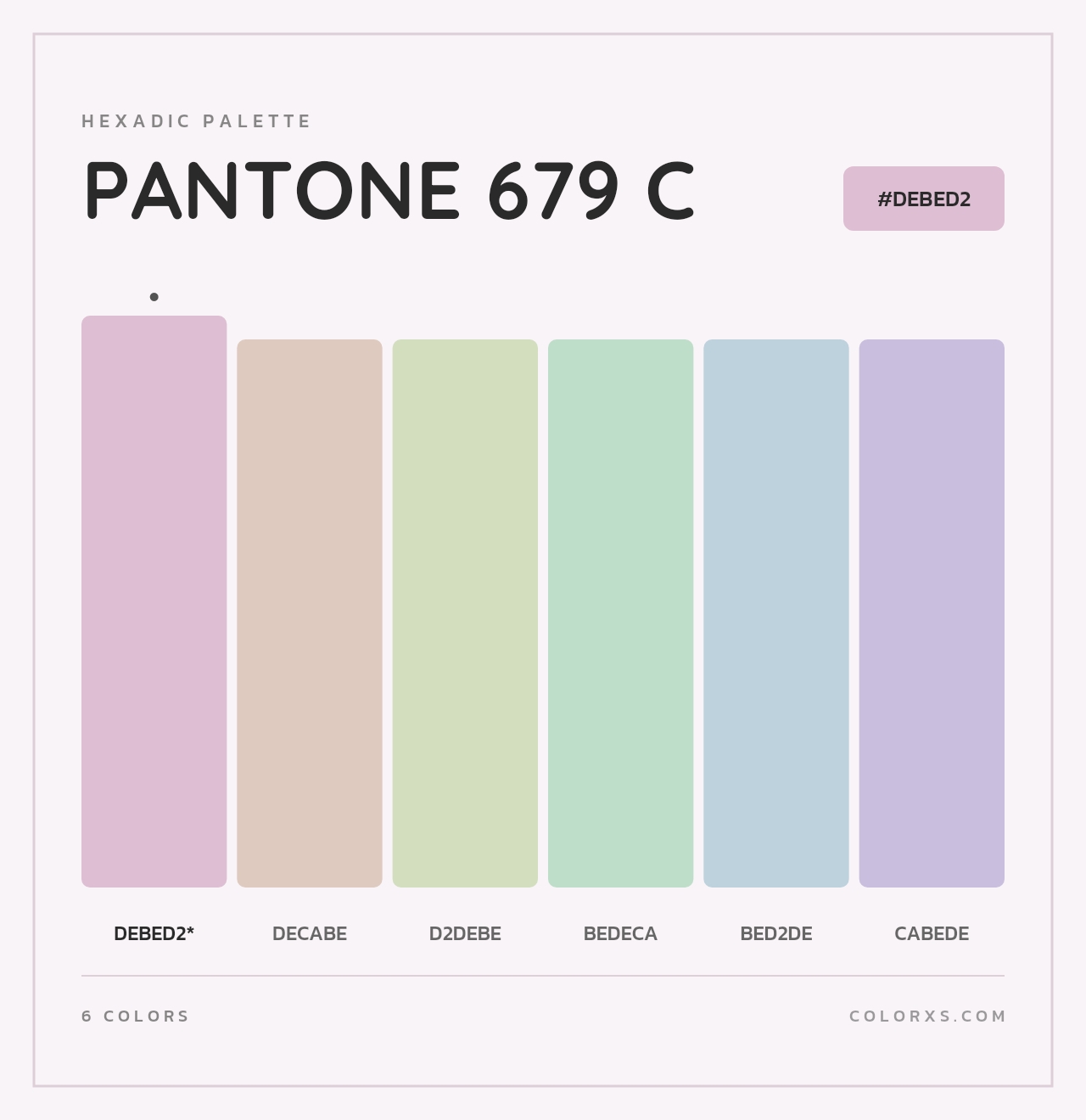 PANTONE 679 C - Hexadic Color Palette