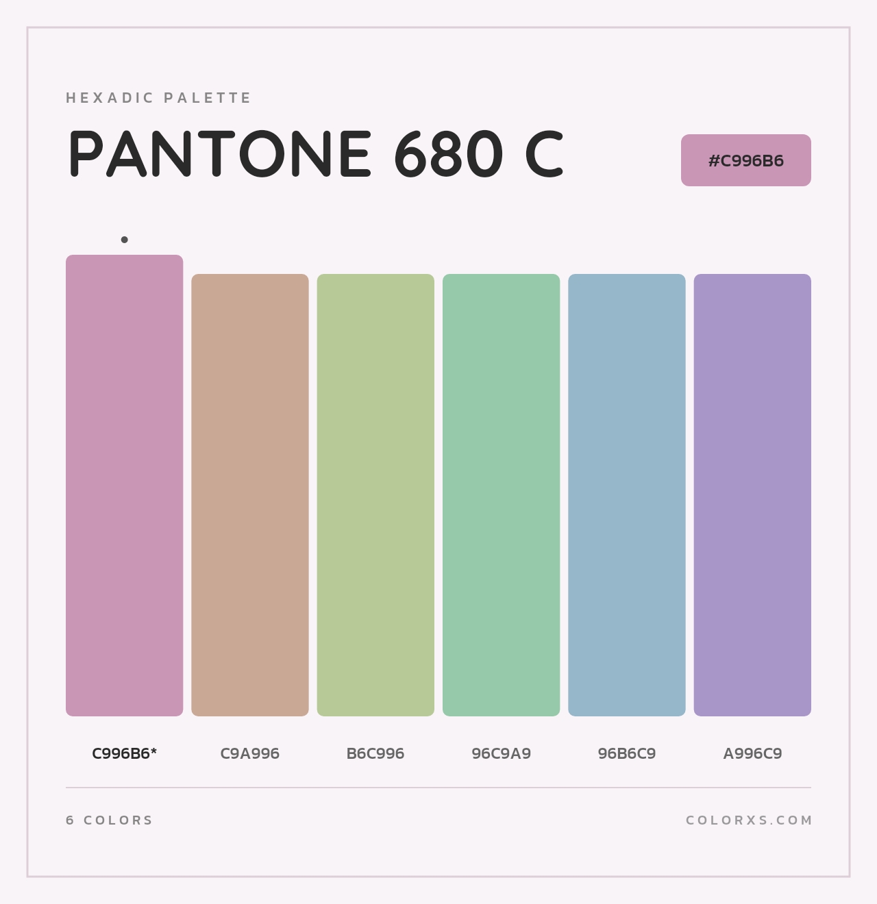PANTONE 680 C - Hexadic Color Palette