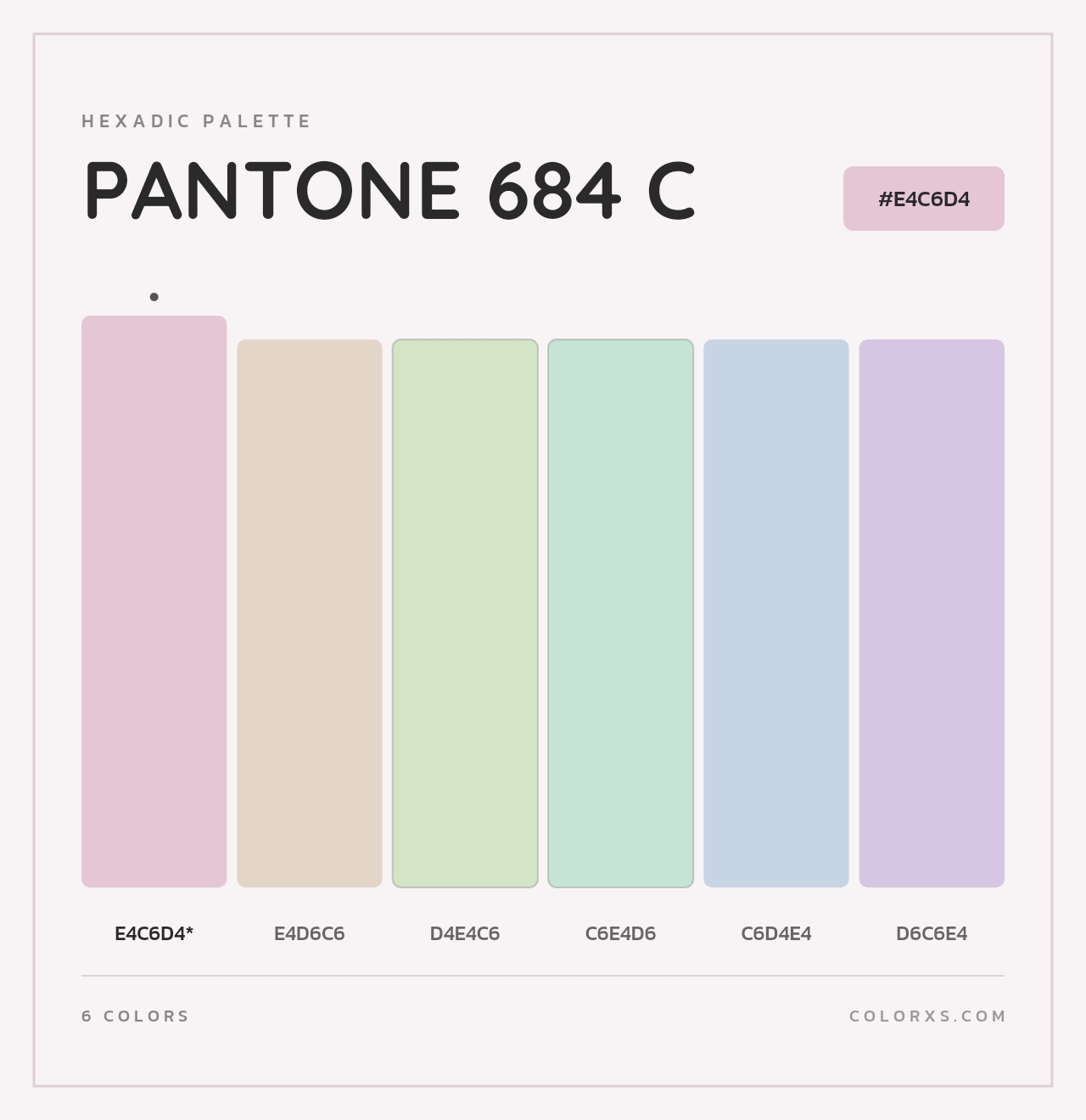 PANTONE 684 C - Hexadic Color Palette