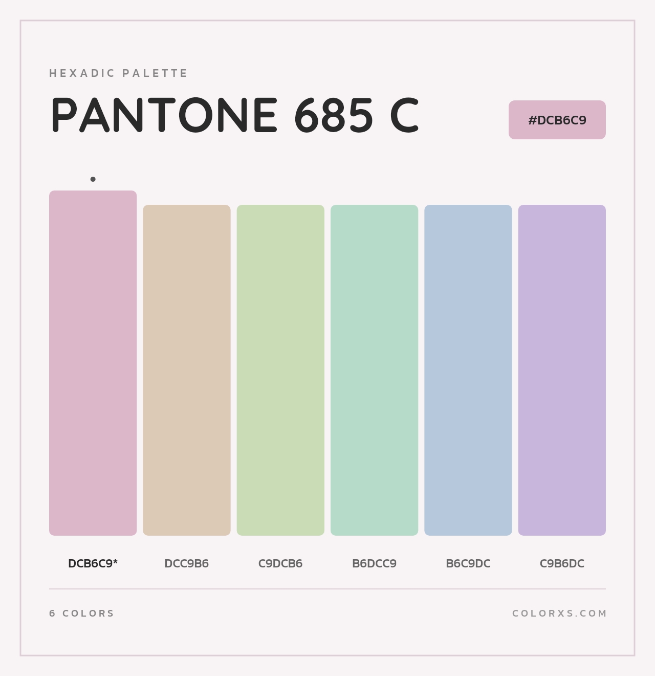 PANTONE 685 C - Hexadic Color Palette
