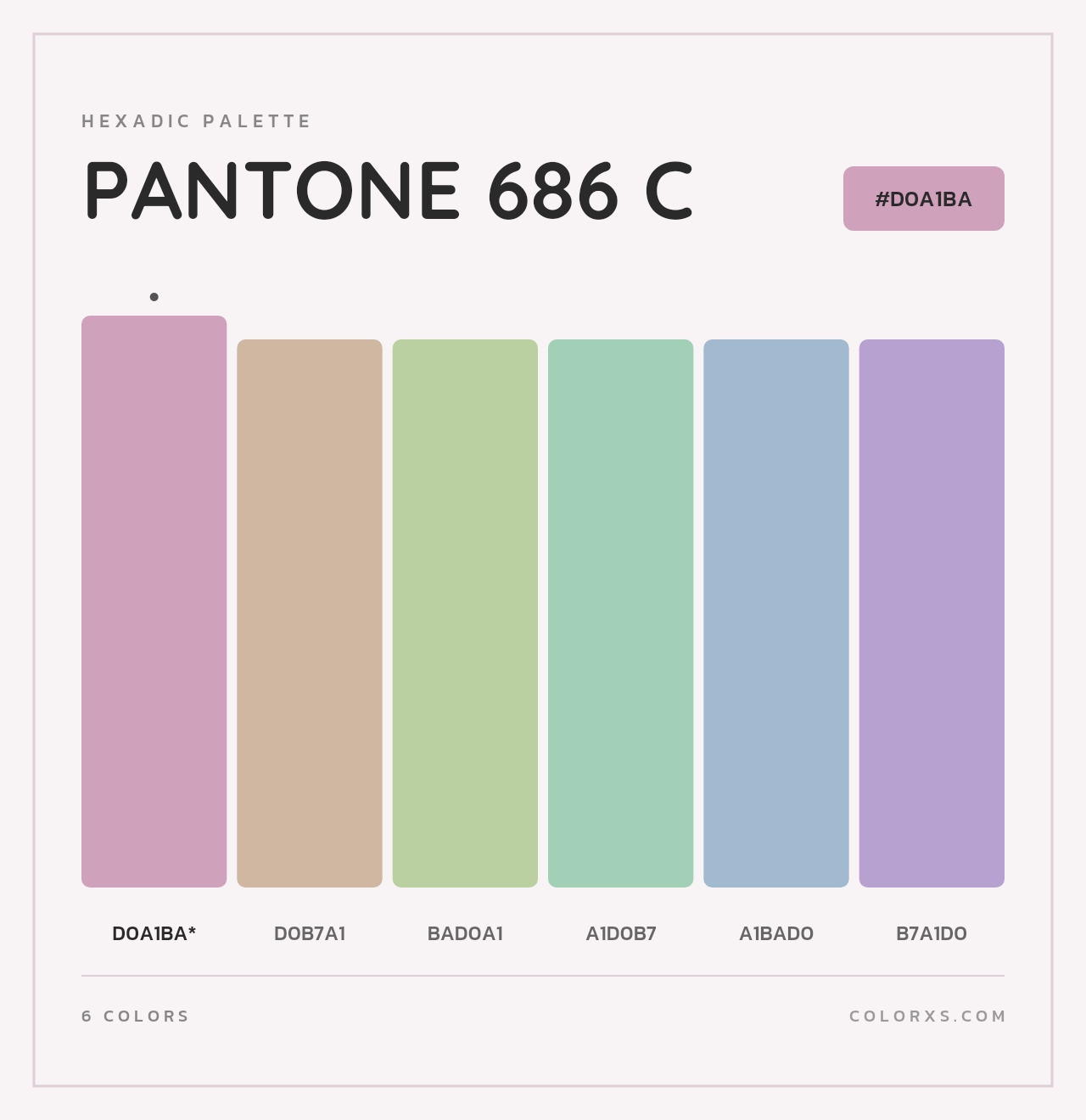 PANTONE 686 C - Hexadic Color Palette