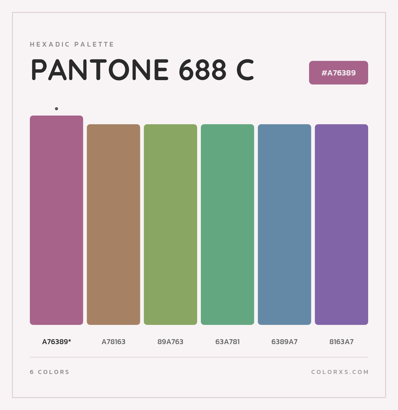 PANTONE 688 C - Hexadic Color Palette