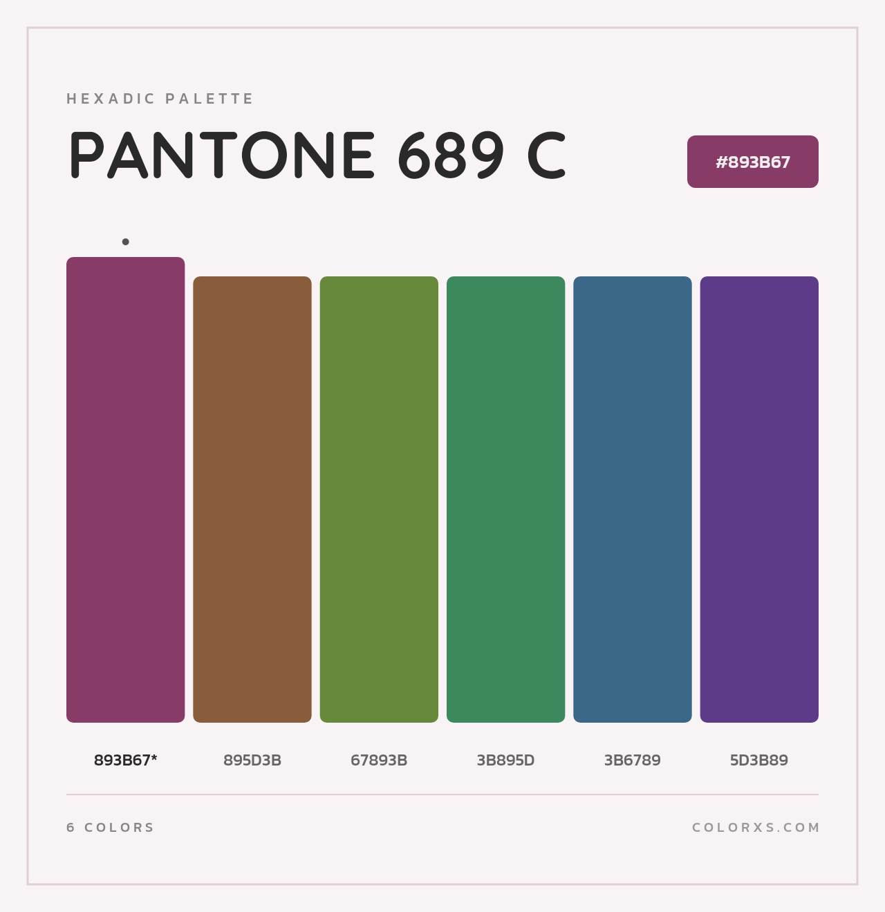 PANTONE 689 C - Hexadic Color Palette