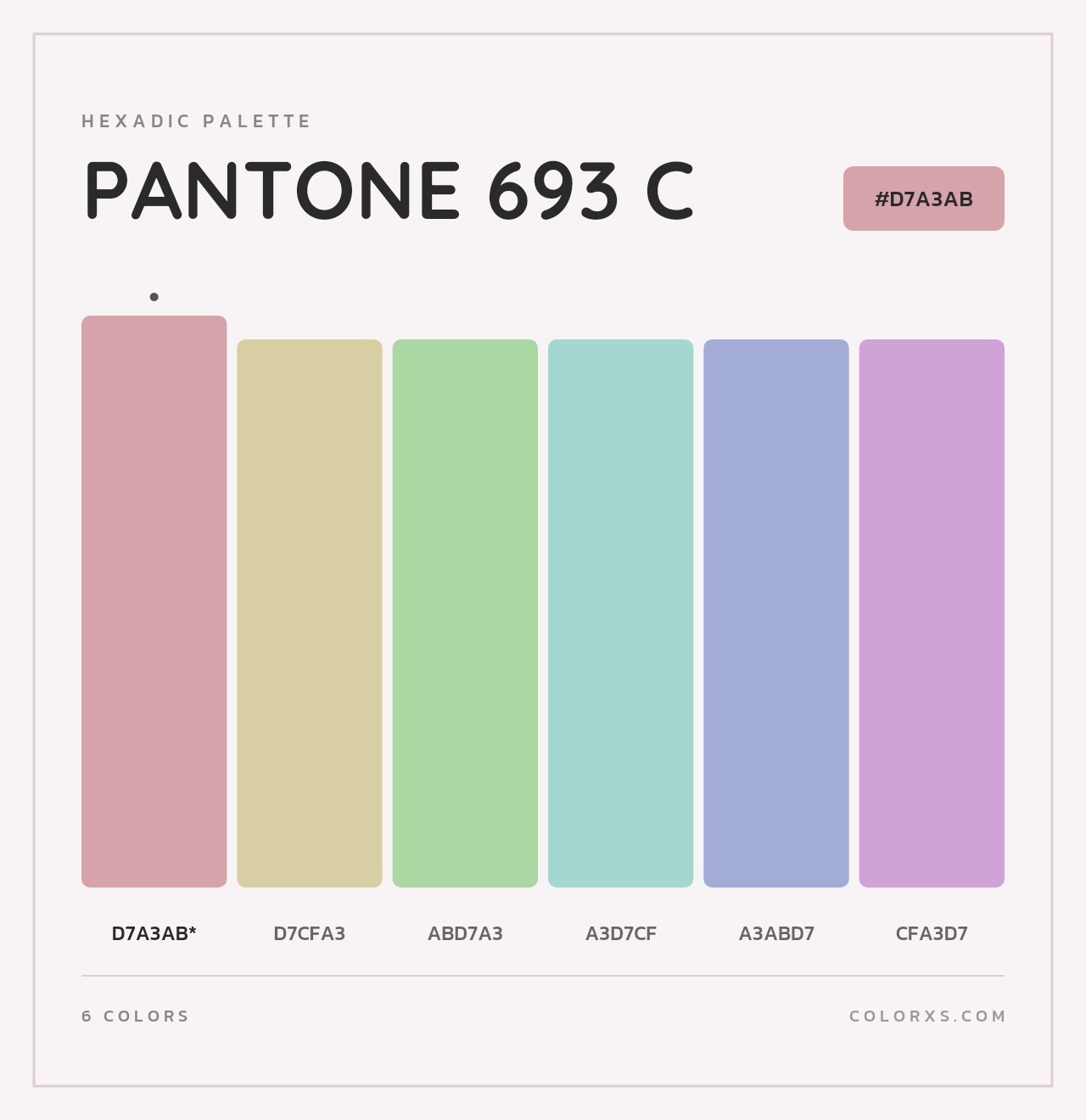 PANTONE 693 C - Hexadic Color Palette