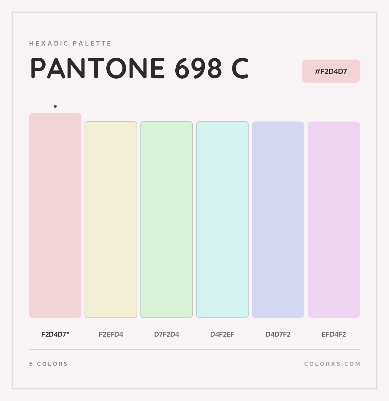 PANTONE 698 C - Hexadic Color Palette
