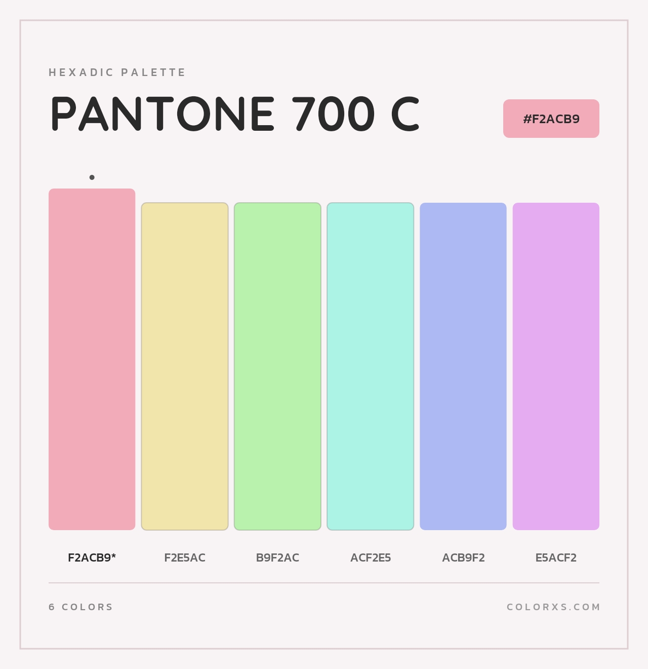PANTONE 700 C - Hexadic Color Palette