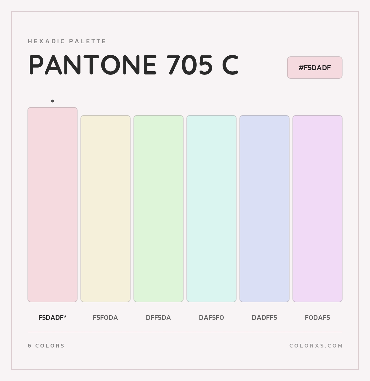 PANTONE 705 C - Hexadic Color Palette