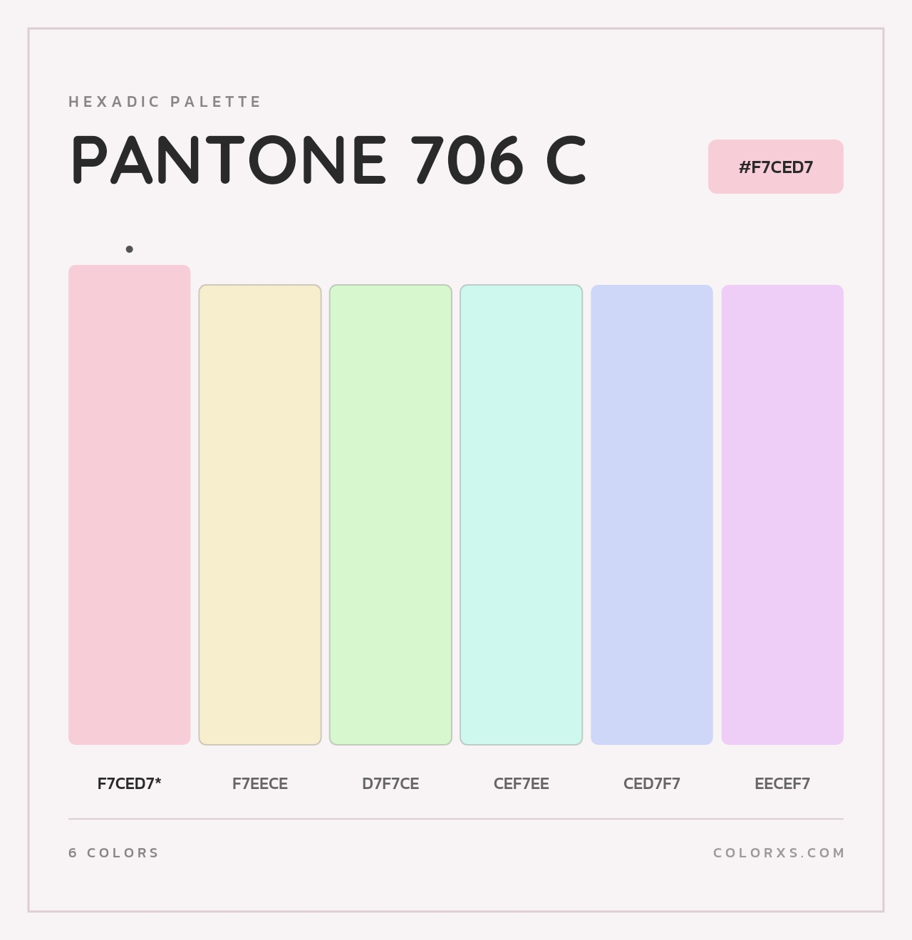 PANTONE 706 C - Hexadic Color Palette