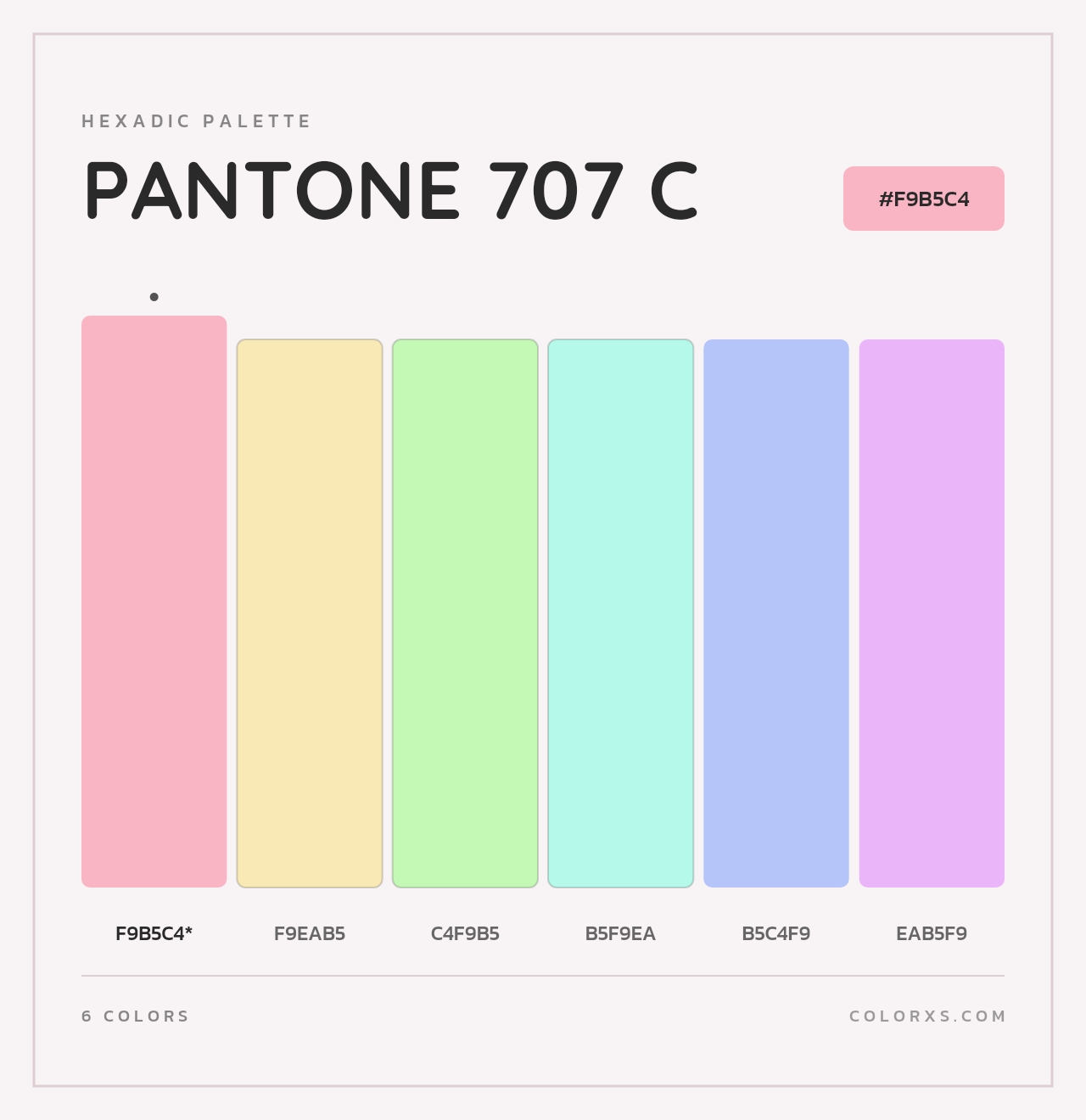 PANTONE 707 C - Hexadic Color Palette