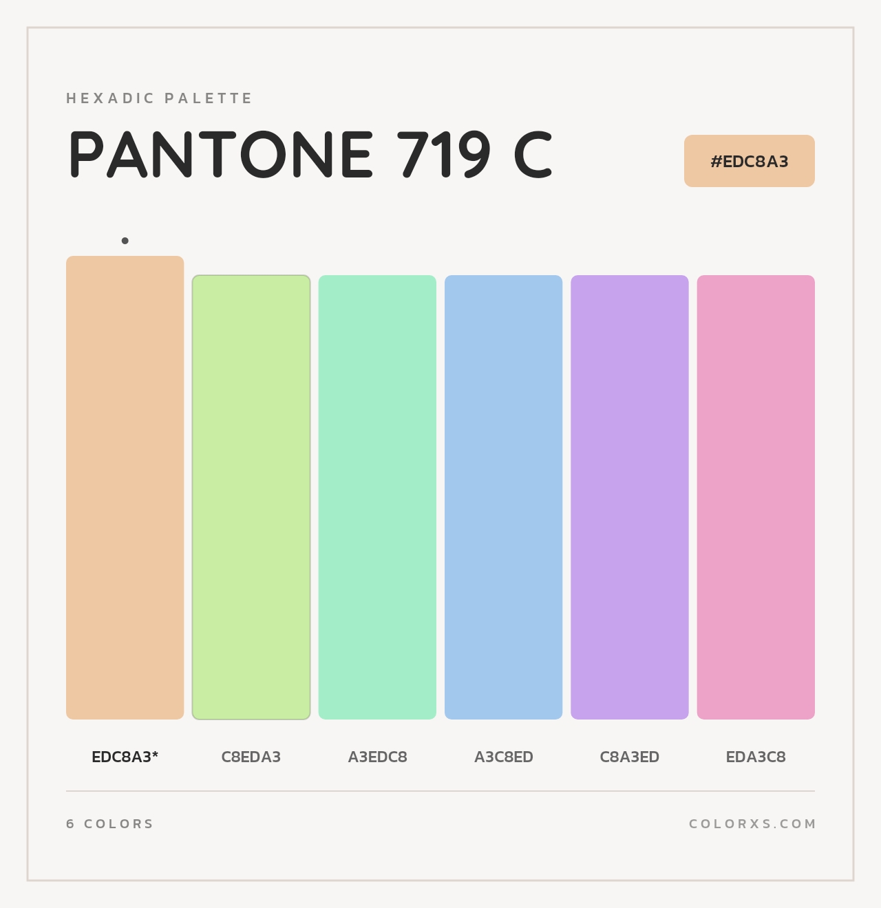 PANTONE 719 C - Hexadic Color Palette