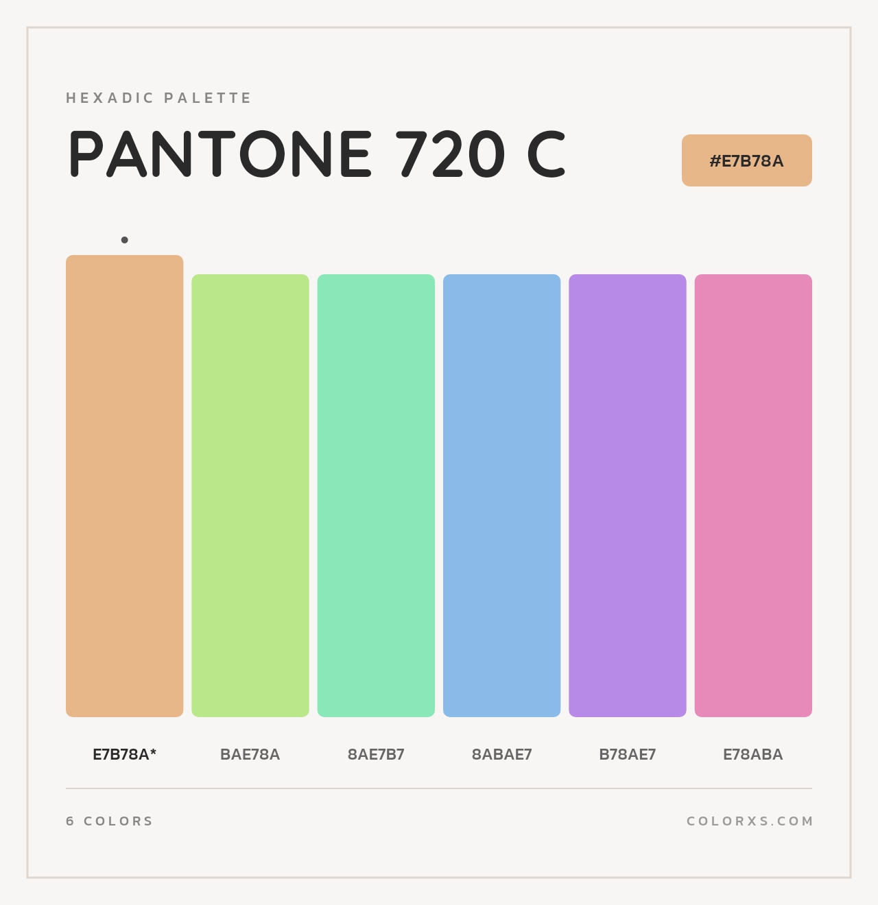 PANTONE 720 C - Hexadic Color Palette