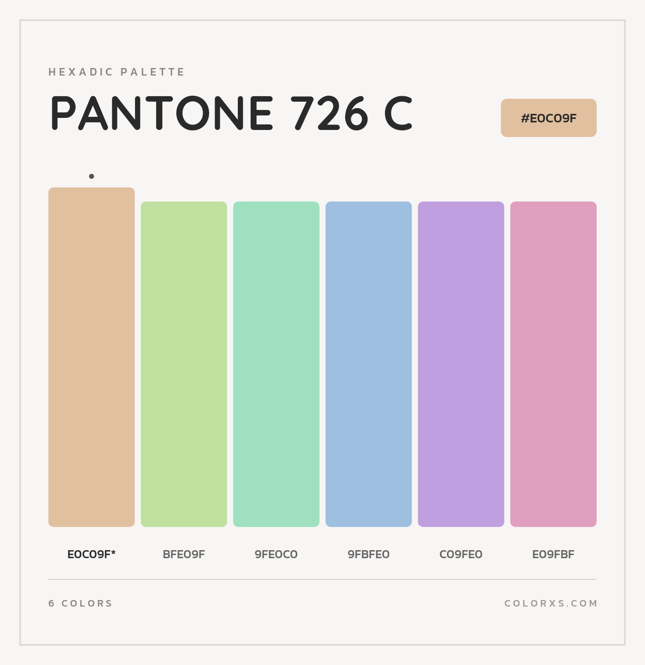 PANTONE 726 C - Hexadic Color Palette