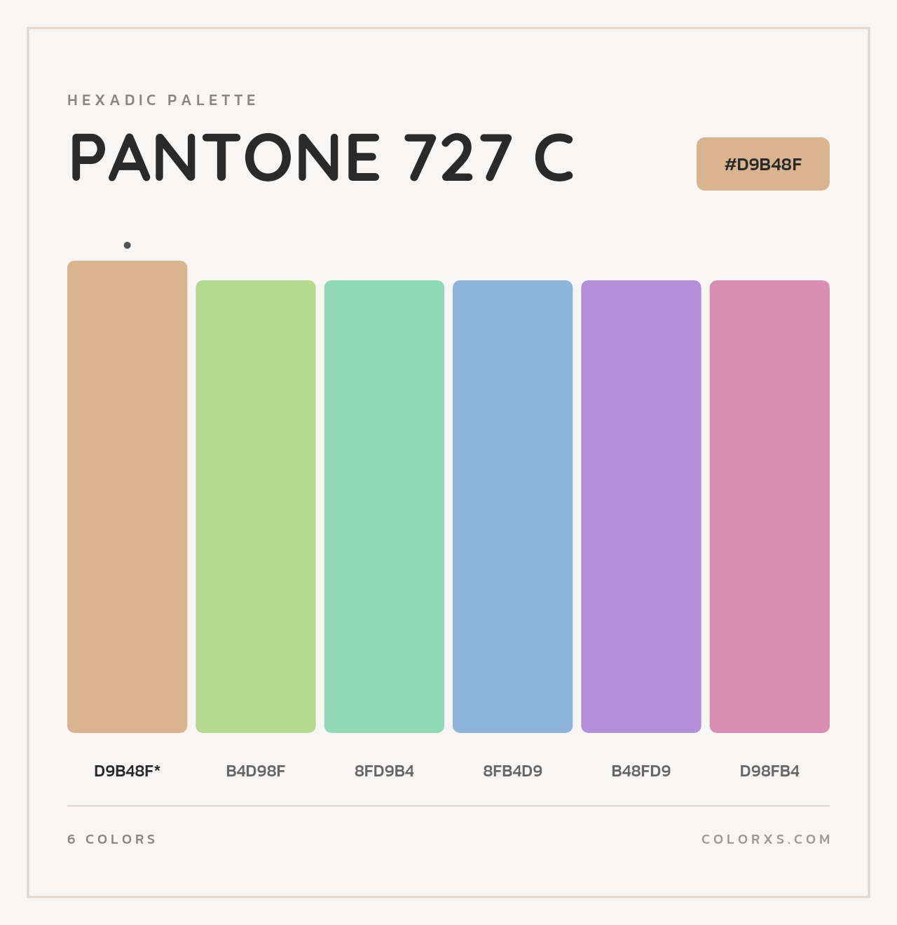 PANTONE 727 C - Hexadic Color Palette