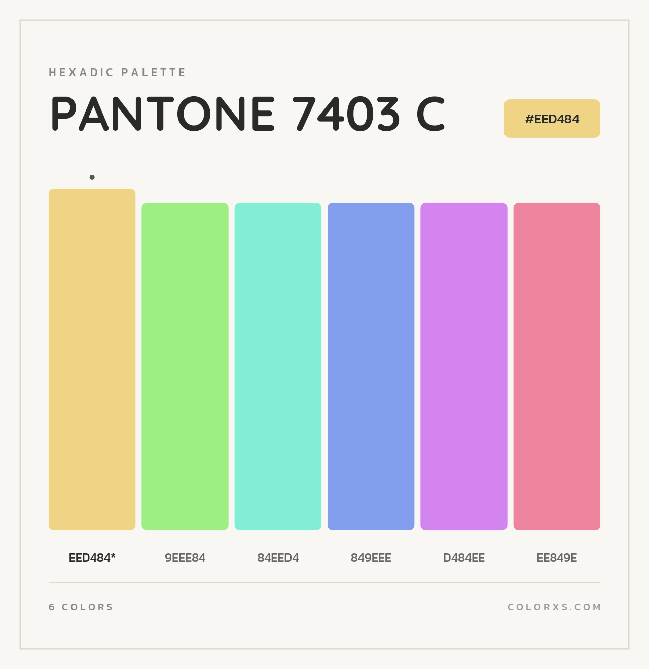 PANTONE 7403 C - Hexadic Color Palette