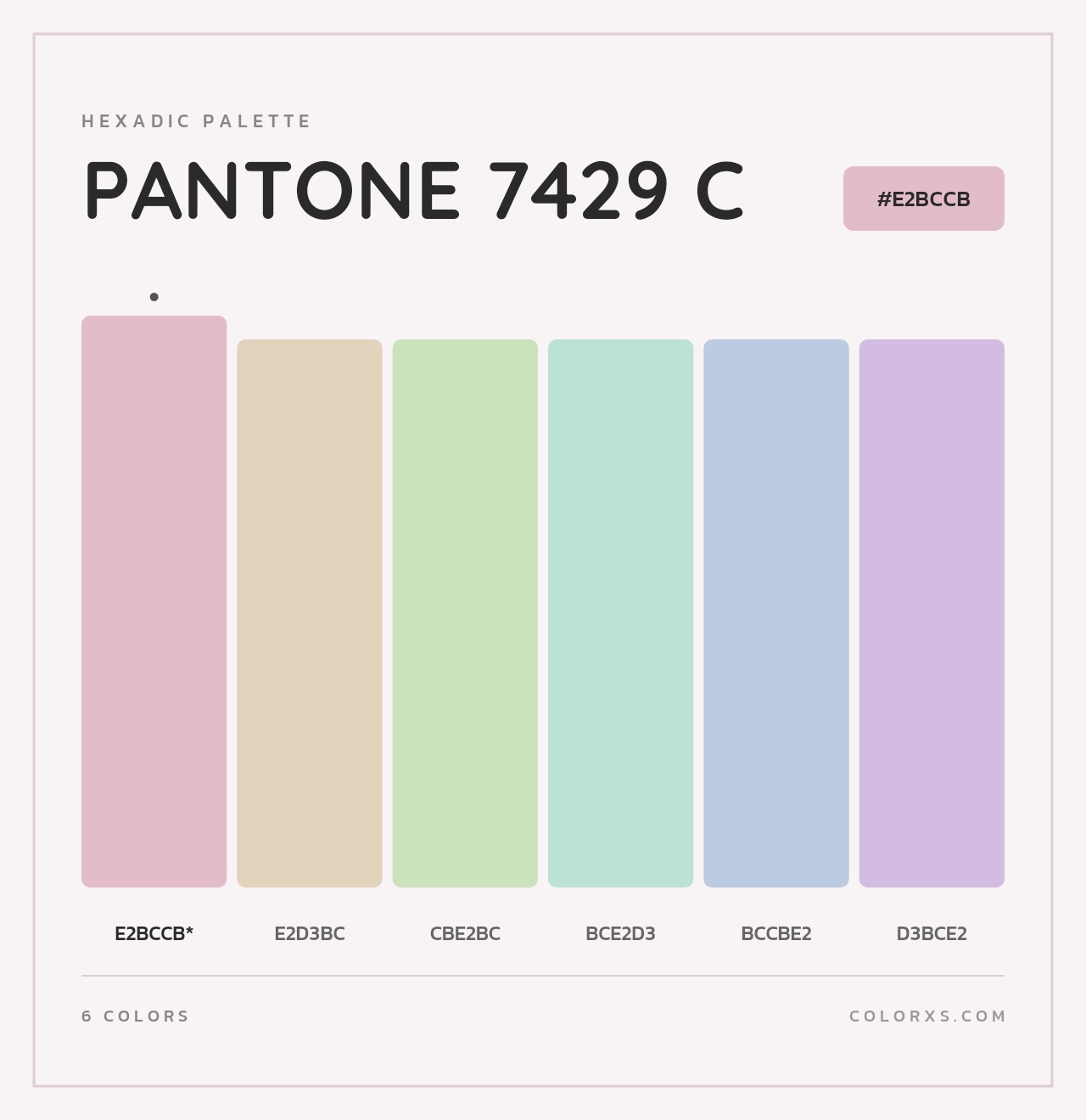 PANTONE 7429 C - Hexadic Color Palette