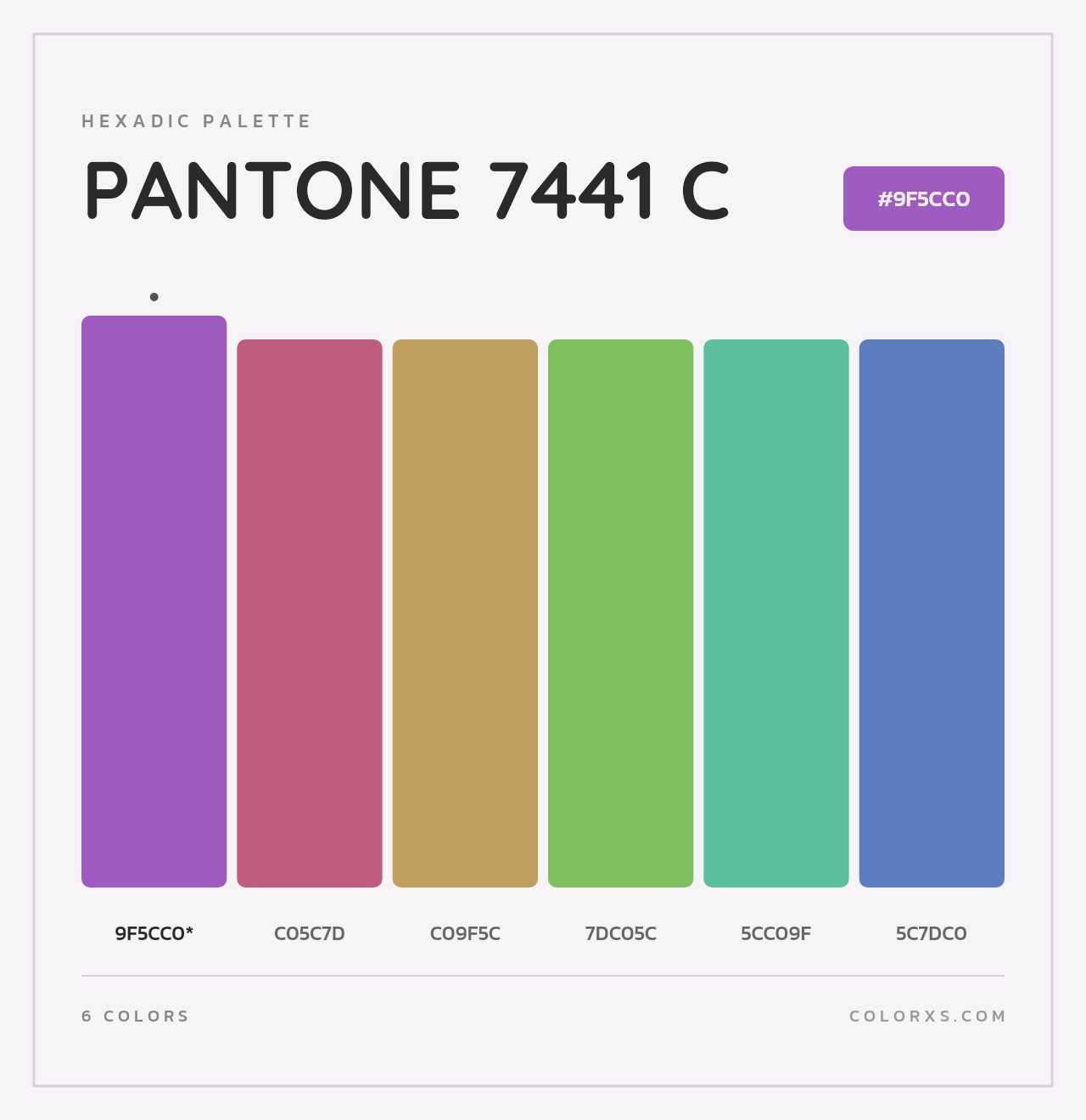 PANTONE 7441 C - Hexadic Color Palette
