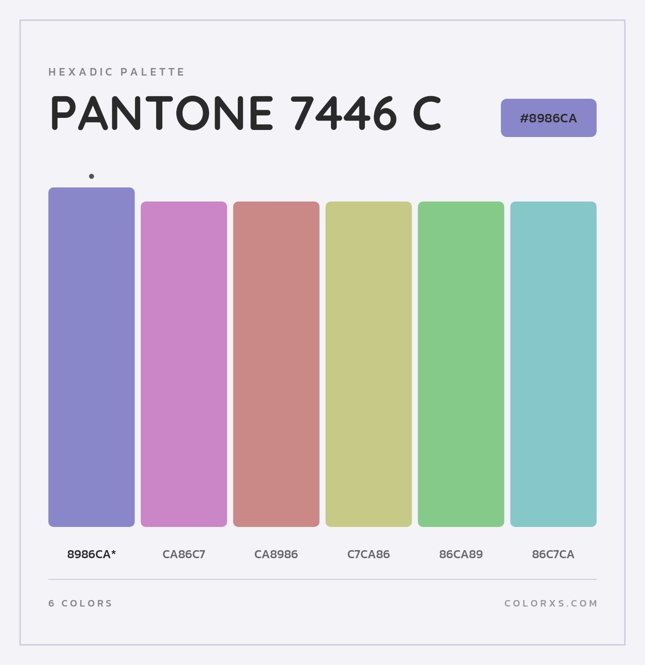 PANTONE 7446 C - Hexadic Color Palette