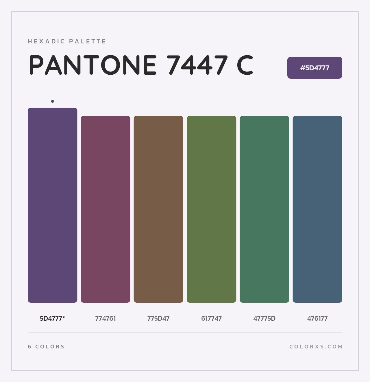 PANTONE 7447 C - Hexadic Color Palette
