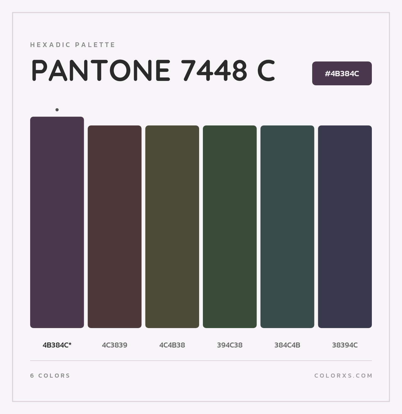 PANTONE 7448 C - Hexadic Color Palette