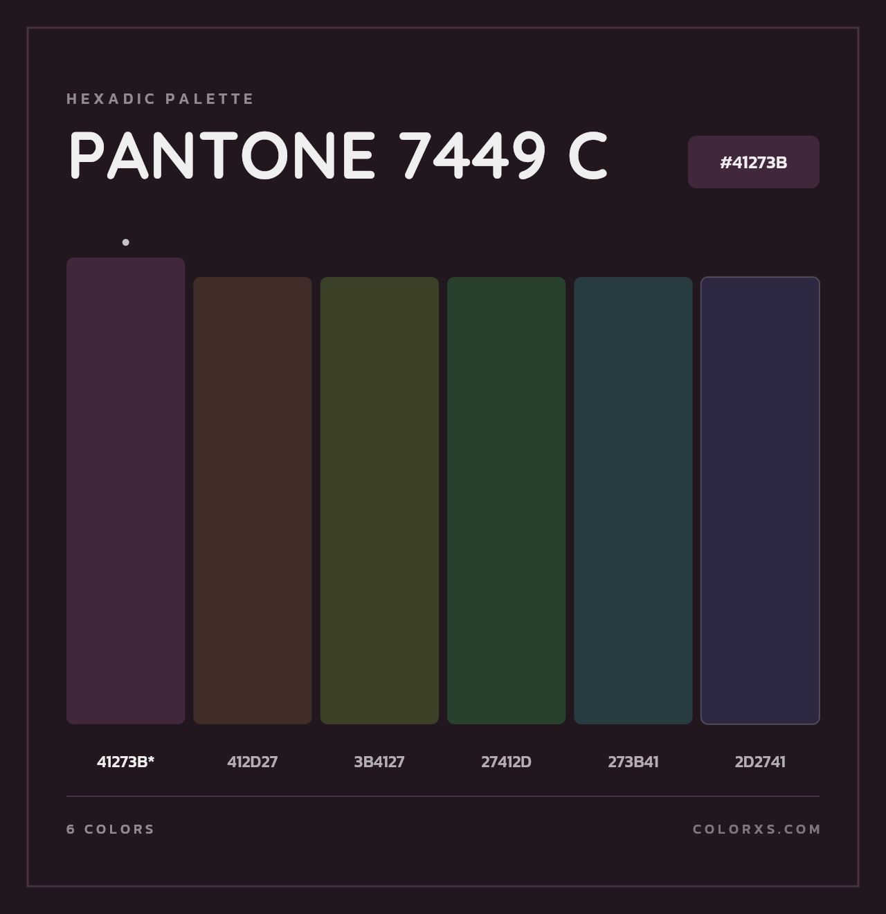 PANTONE 7449 C - Hexadic Color Palette