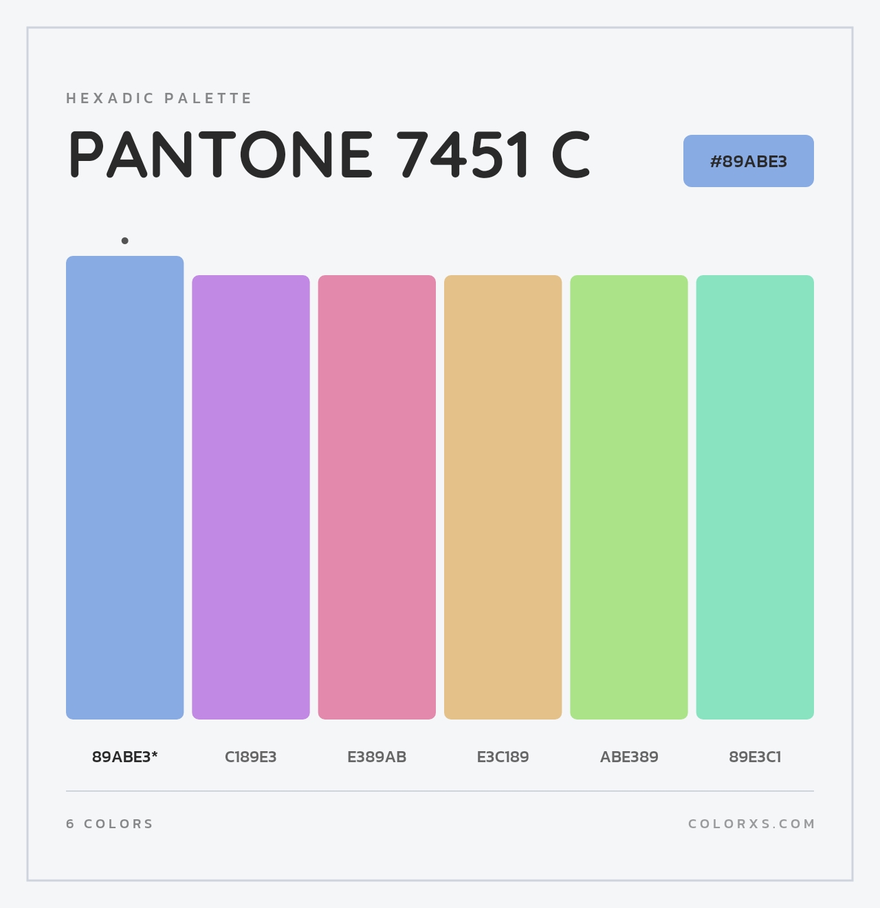 PANTONE 7451 C - Hexadic Color Palette
