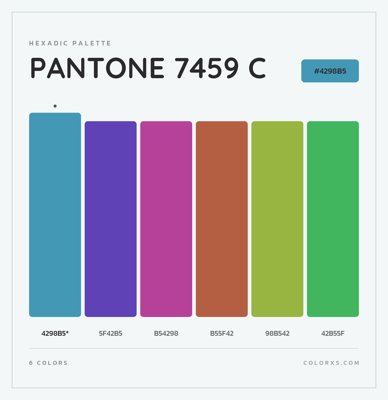 PANTONE 7459 C - Hexadic Color Palette