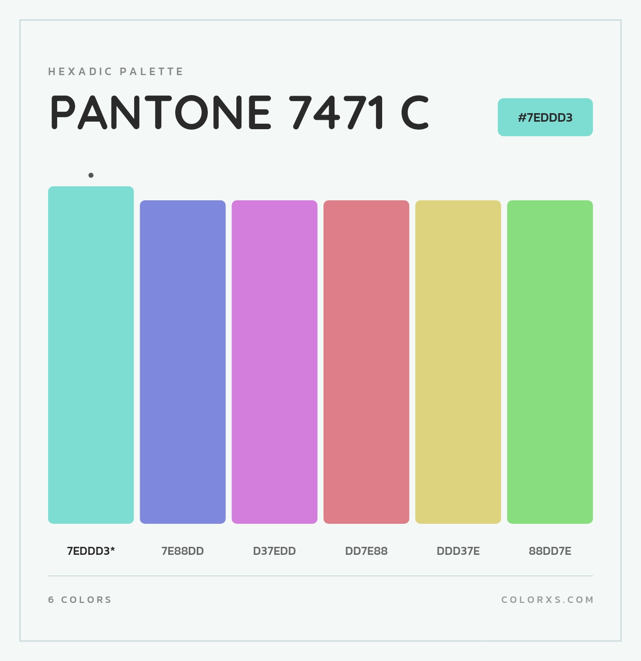 PANTONE 7471 C - Hexadic Color Palette