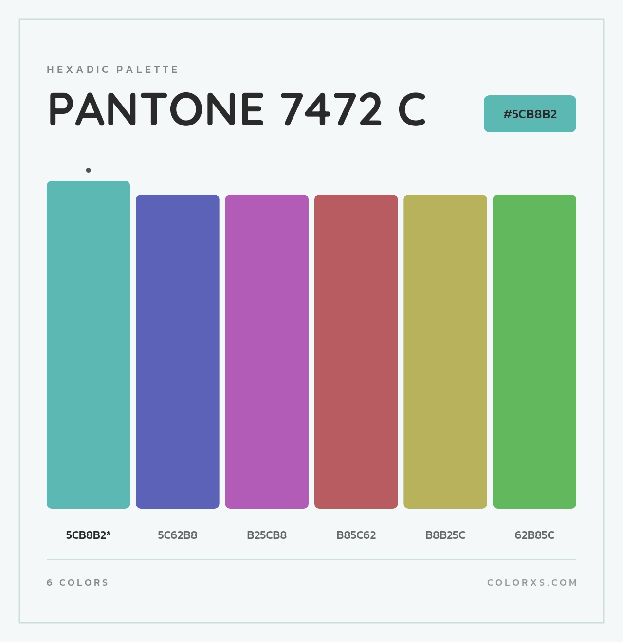 PANTONE 7472 C - Hexadic Color Palette