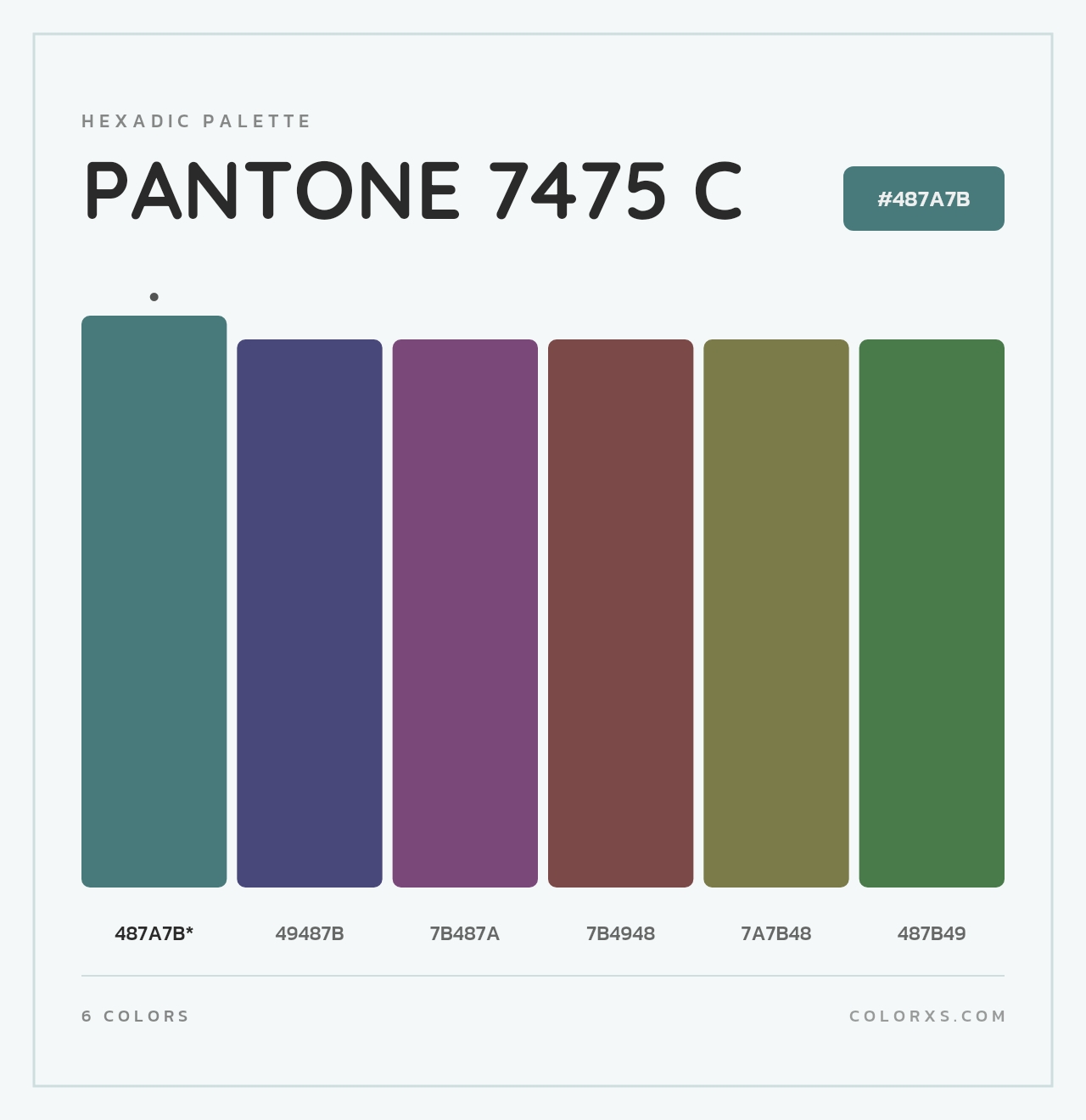 PANTONE 7475 C - Hexadic Color Palette