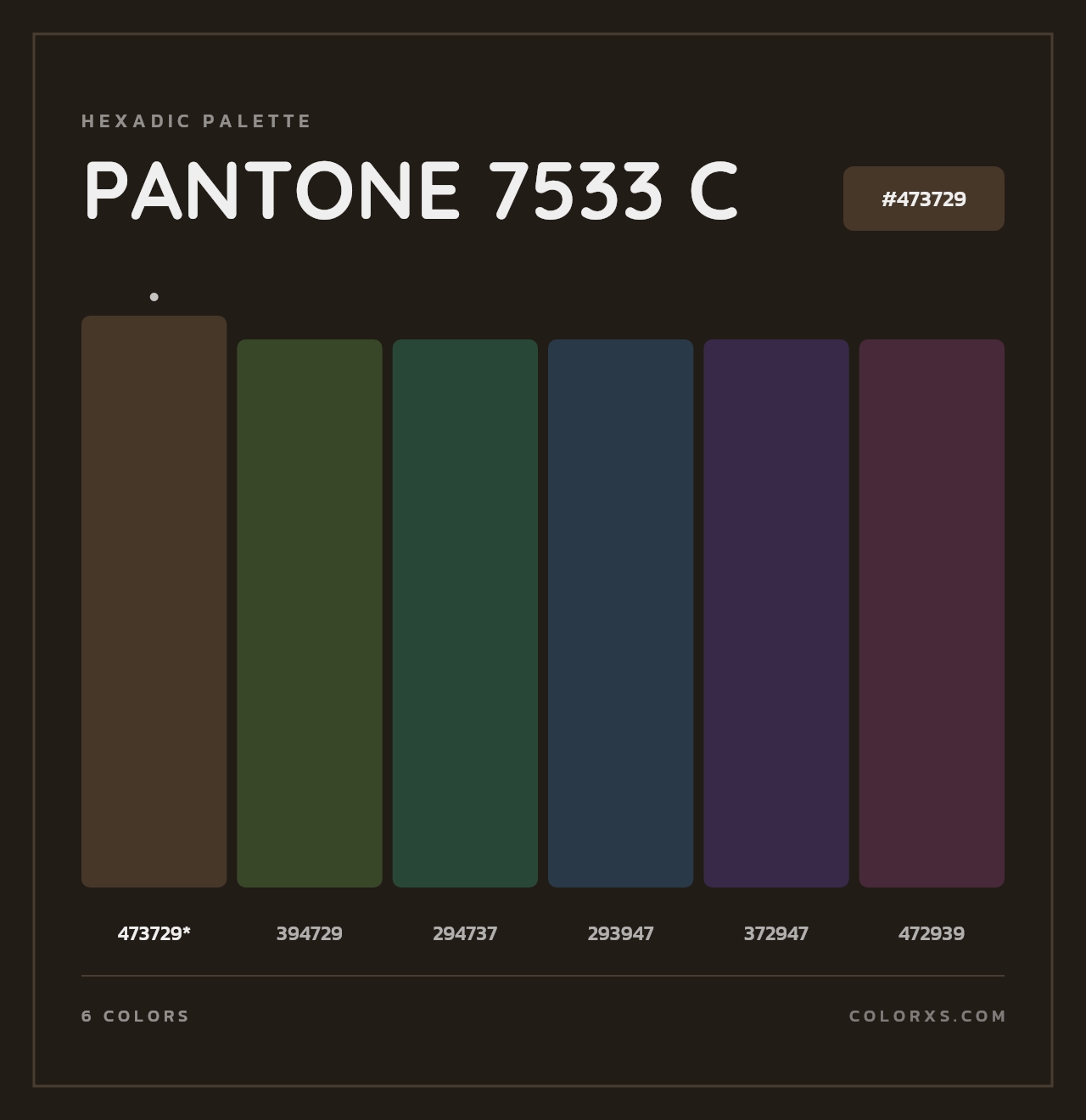 PANTONE 7533 C - Hexadic Color Palette