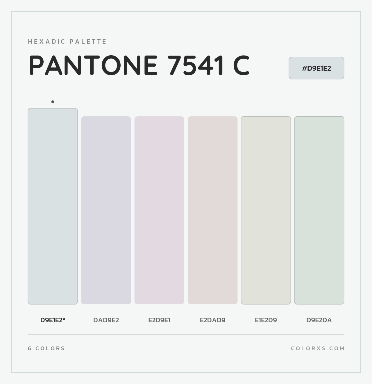 PANTONE 7541 C - Hexadic Color Palette