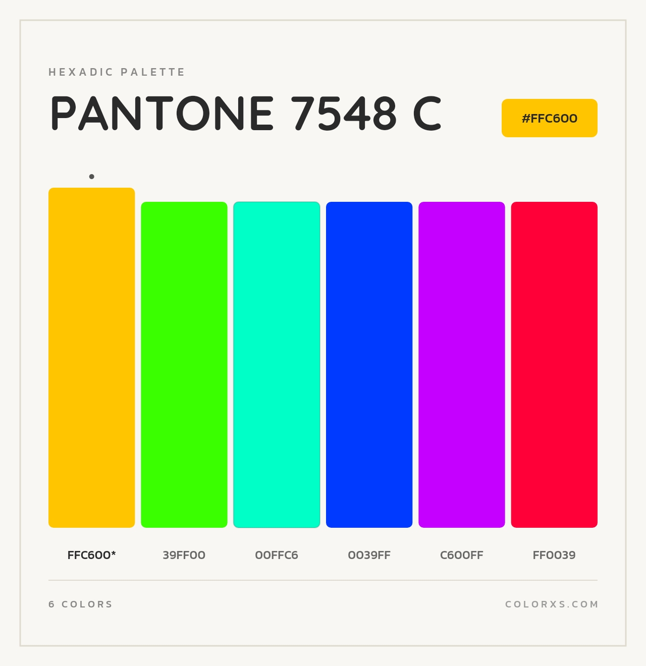 PANTONE 7548 C - Hexadic Color Palette