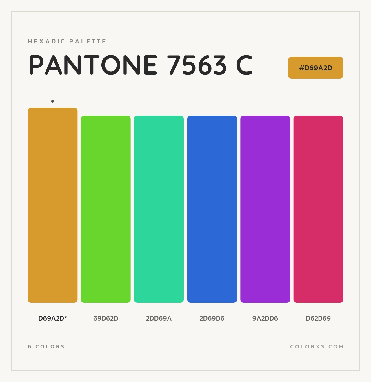 PANTONE 7563 C - Hexadic Color Palette
