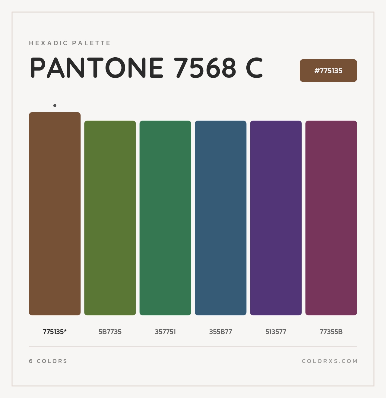 PANTONE 7568 C - Hexadic Color Palette