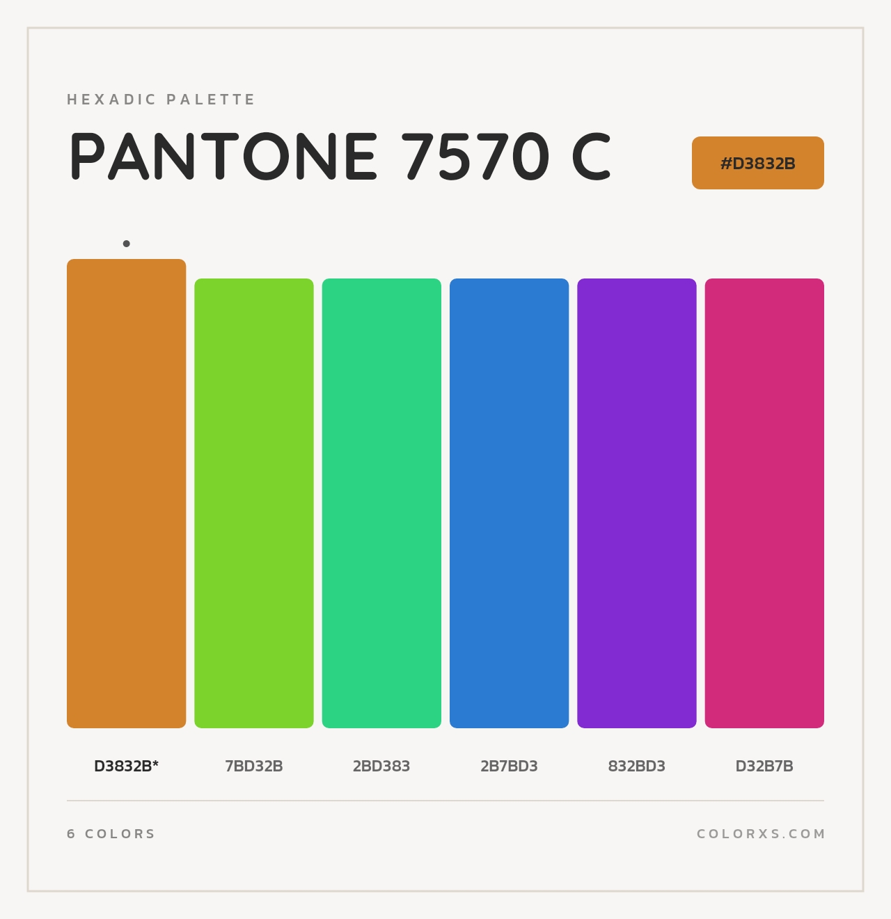 PANTONE 7570 C - Hexadic Color Palette